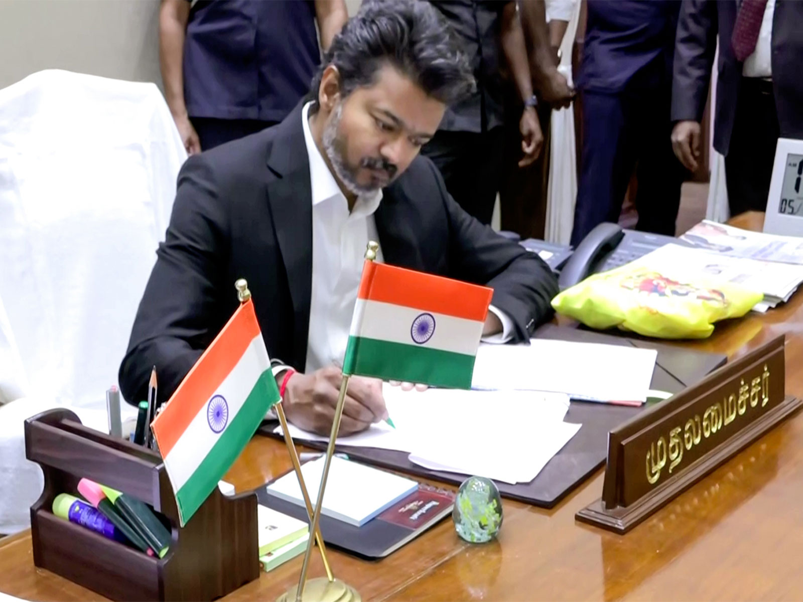 TVK Chief C. Joseph Vijay assumes charge as the new chief minister of Tamil Nadu (Photo/ANI)