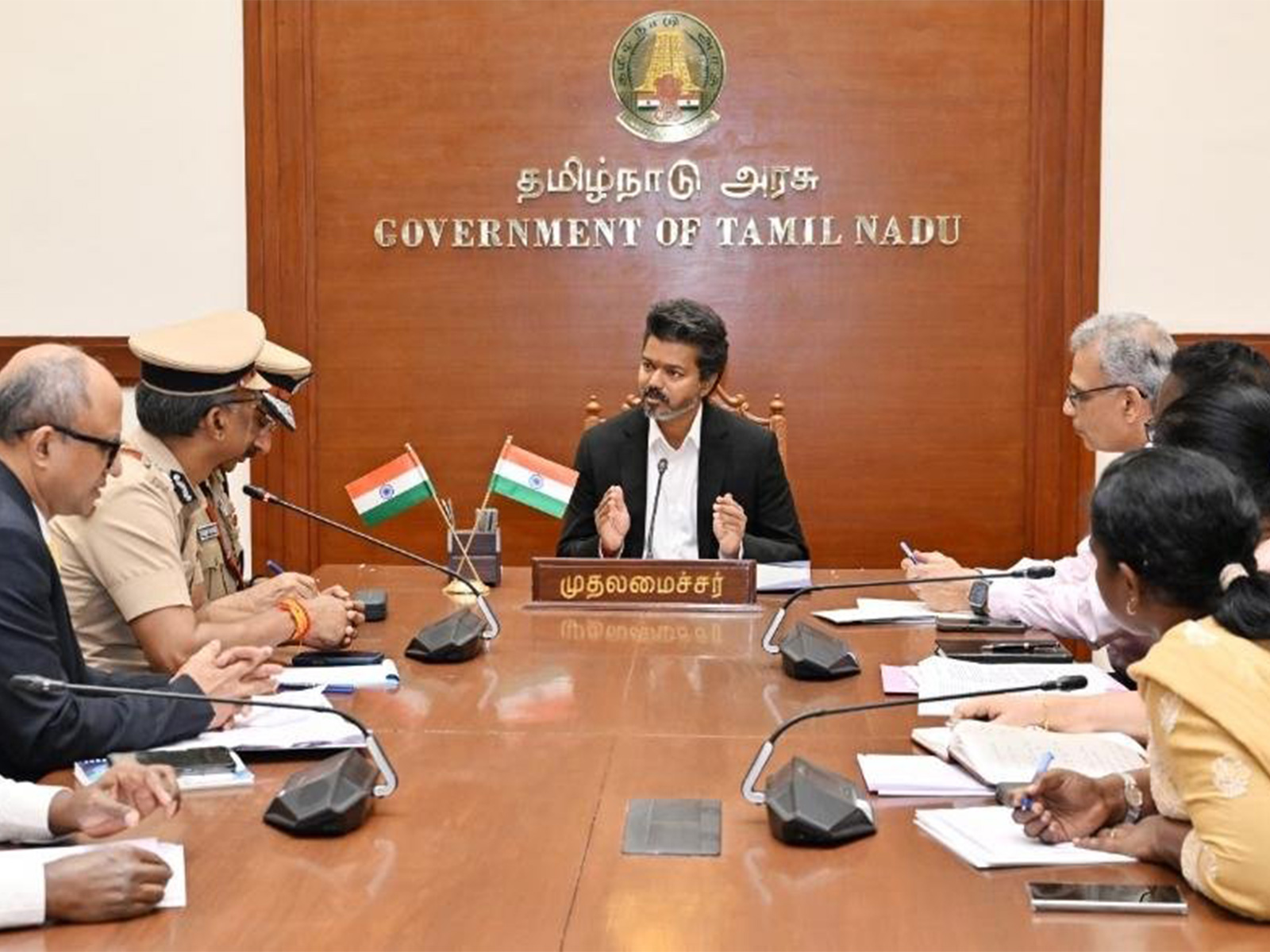 Tamil Nadu CM Vijay chairs review meeting over law and order situation (Photo/Tamil Nadu DIPR)