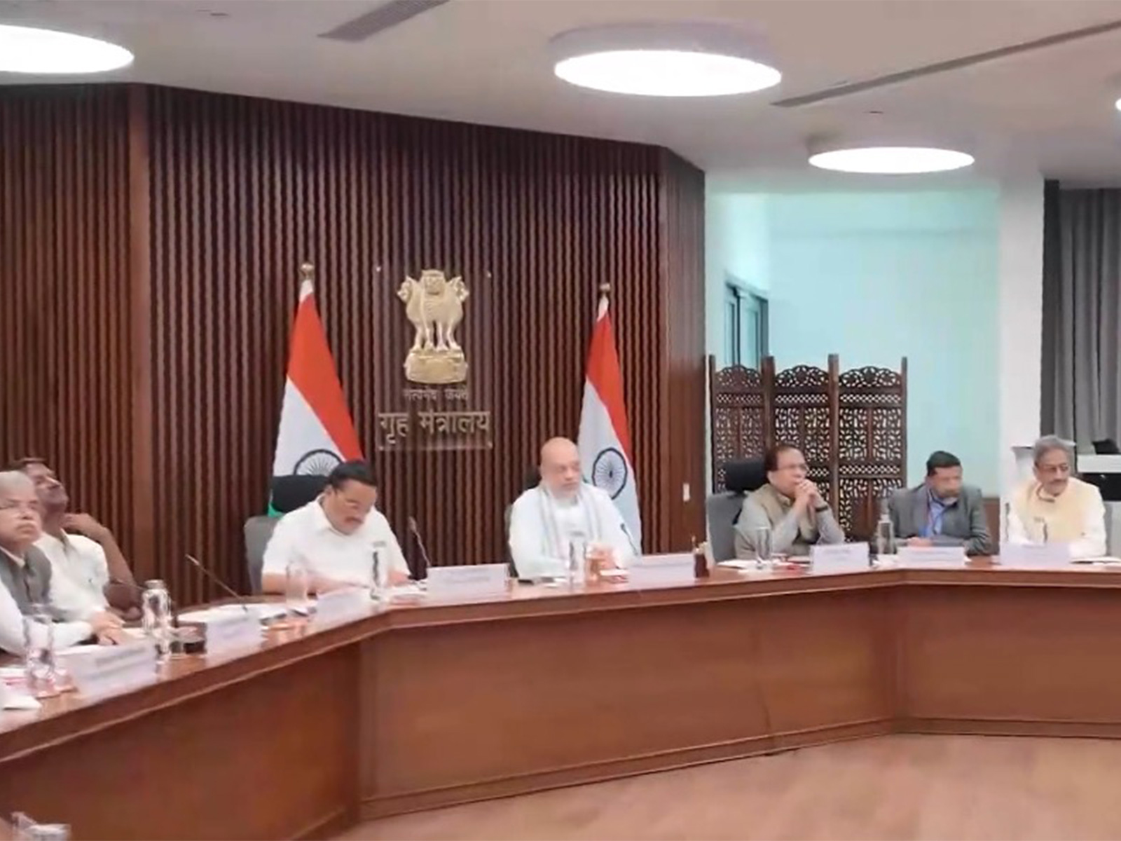 Amit Shah at high-level meeting to review preparedness to deal with heat waves, floods (Photo/ANI)