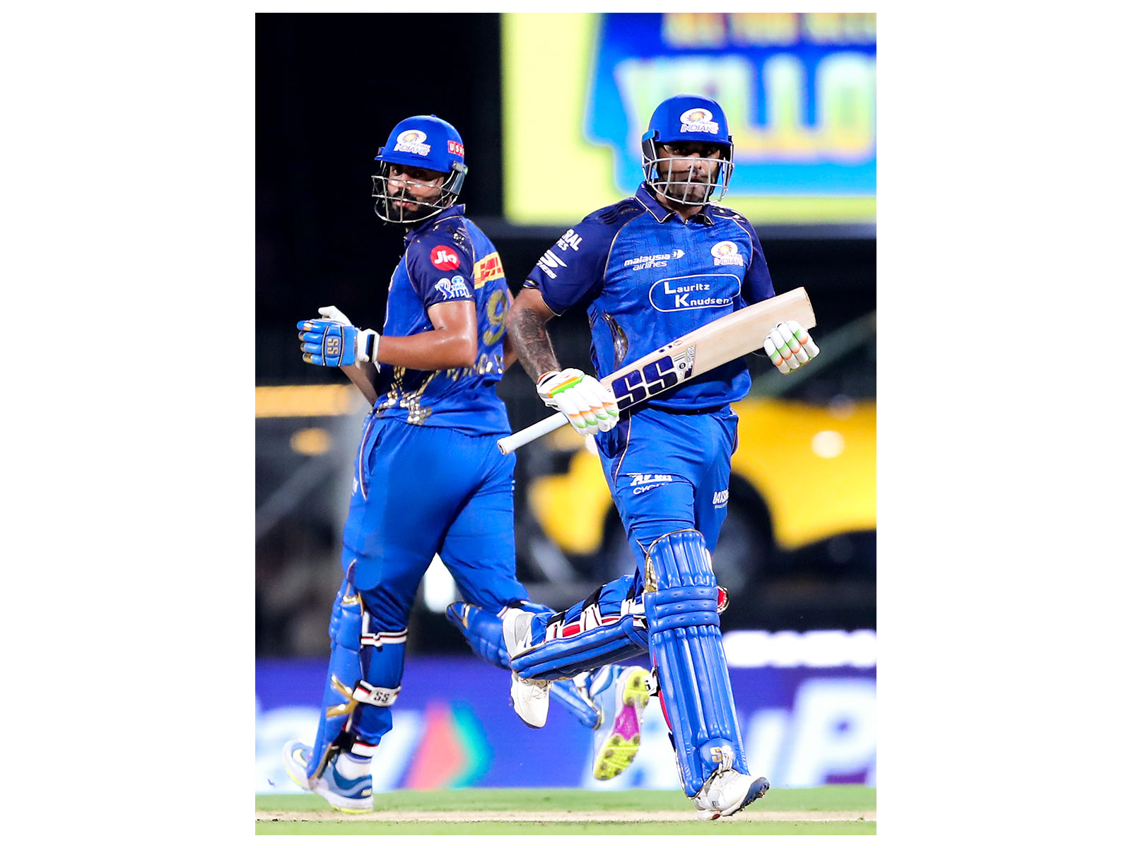 Mumbai Indians' Suryakumar Yadav and Naman Dhir. (Photo/ANI) 