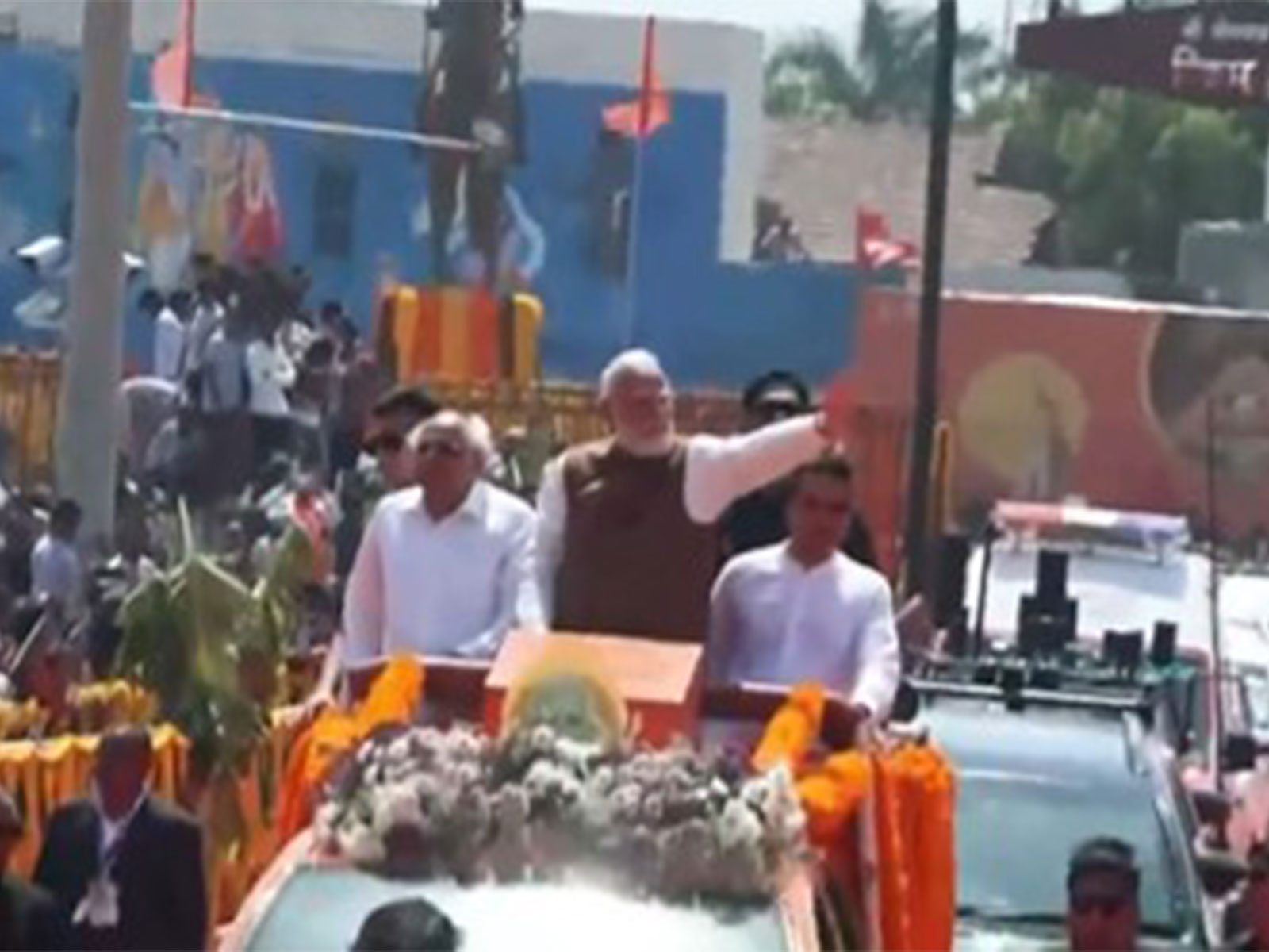 PM Modi holds roadshow in Somnath (Photo/ANI)