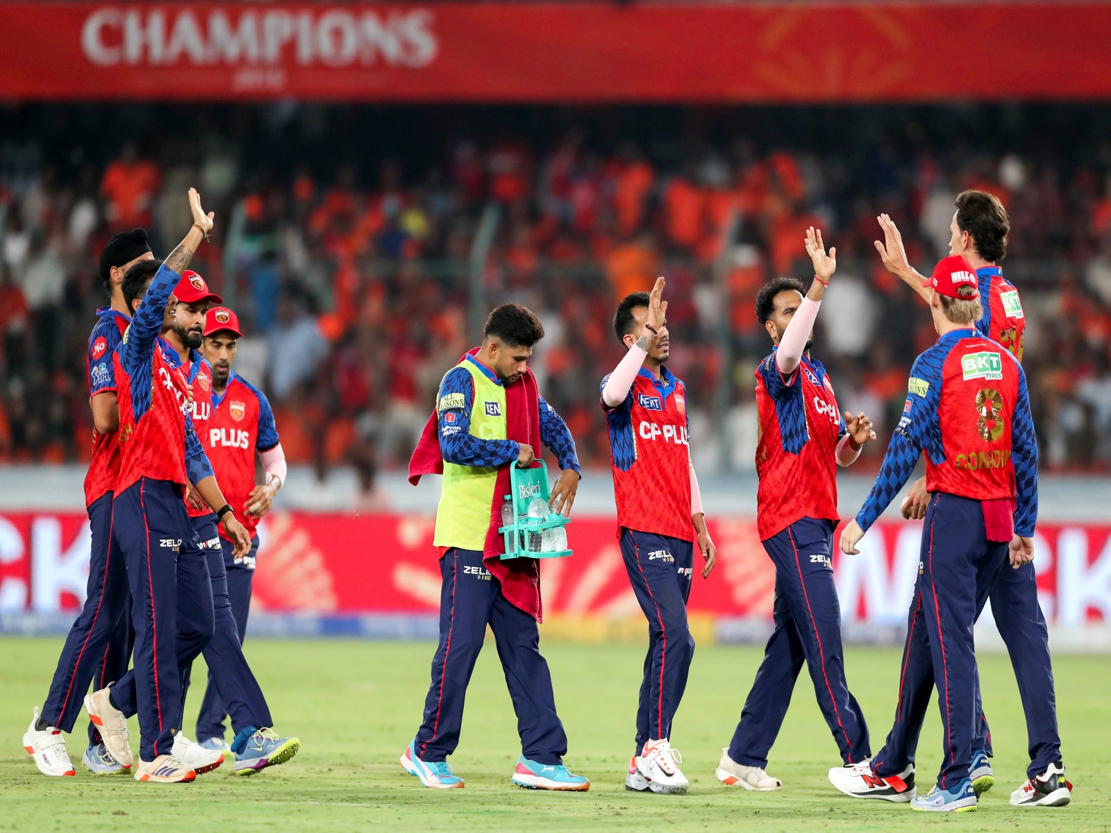 PBKS team celebrating (Photo/ANI)