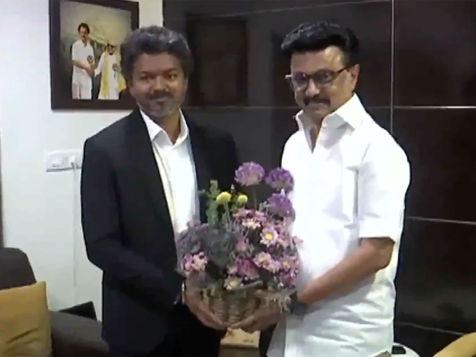 TN CM Vijay meets former CM MK Stalin (Photo/DMK)