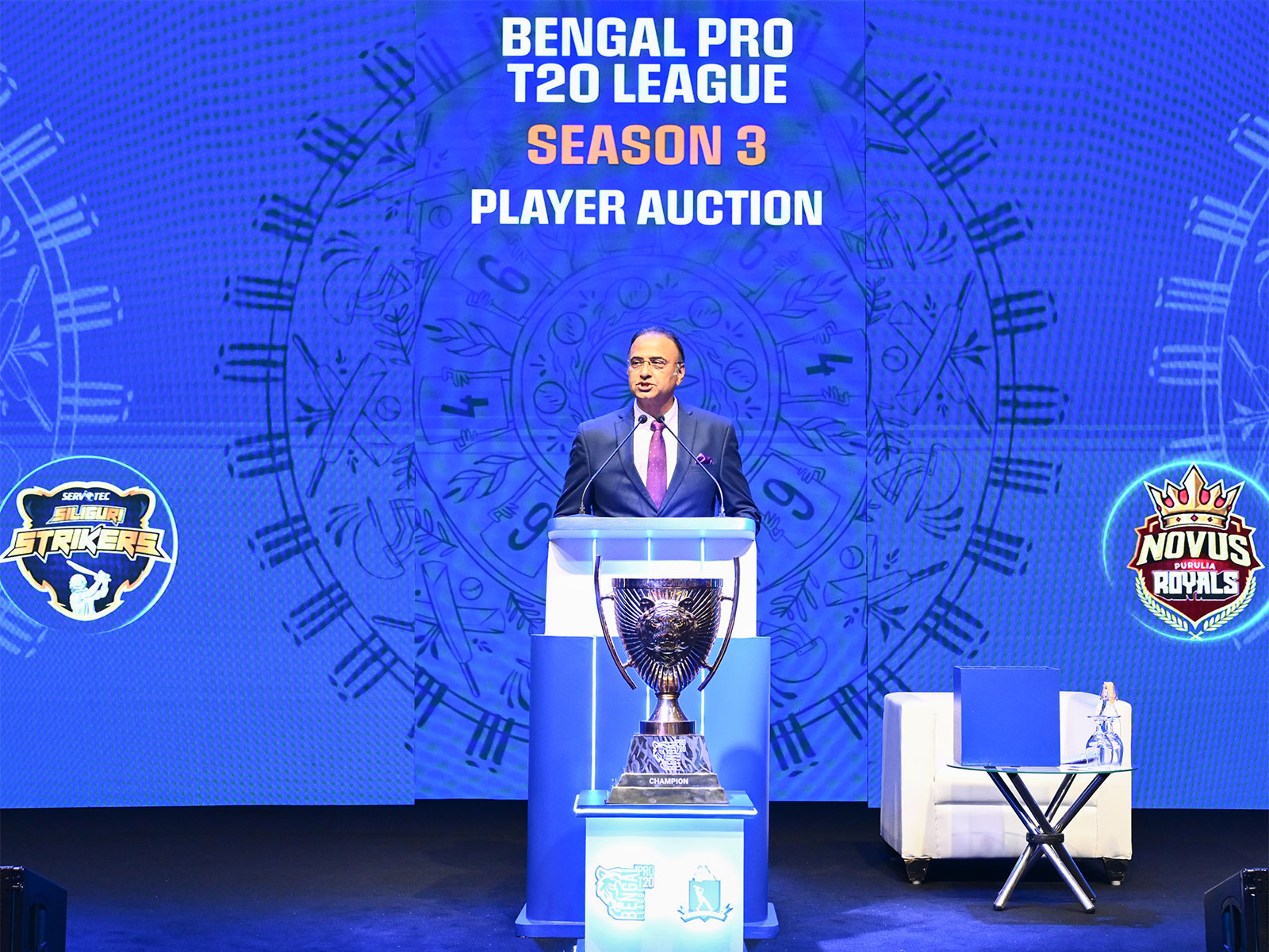 Auctioneer Charu Sharma at the Bengal T20 League Women's Auction (Bengal T20 League)