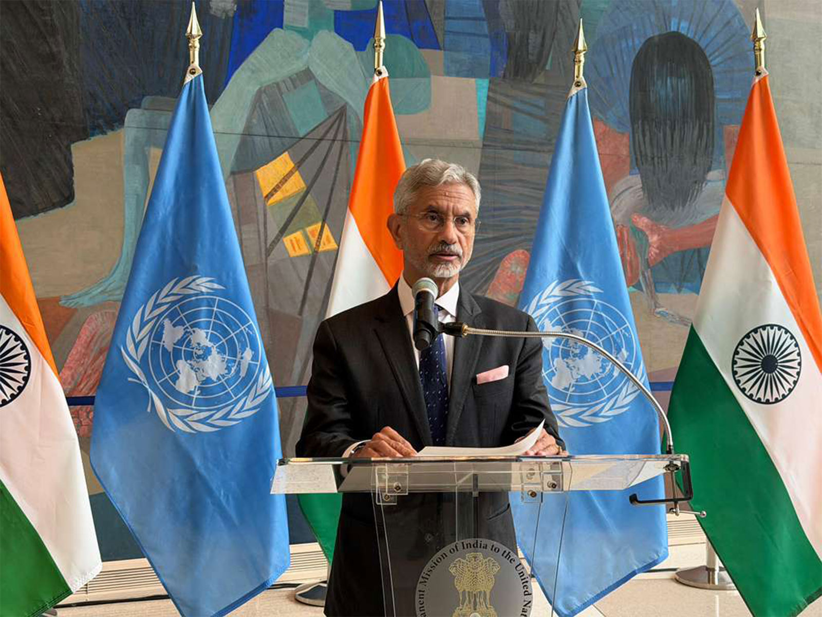 EAM Jaishankar inaugurates exhibition on India's contributions to mathematics (Photo/ ANI)