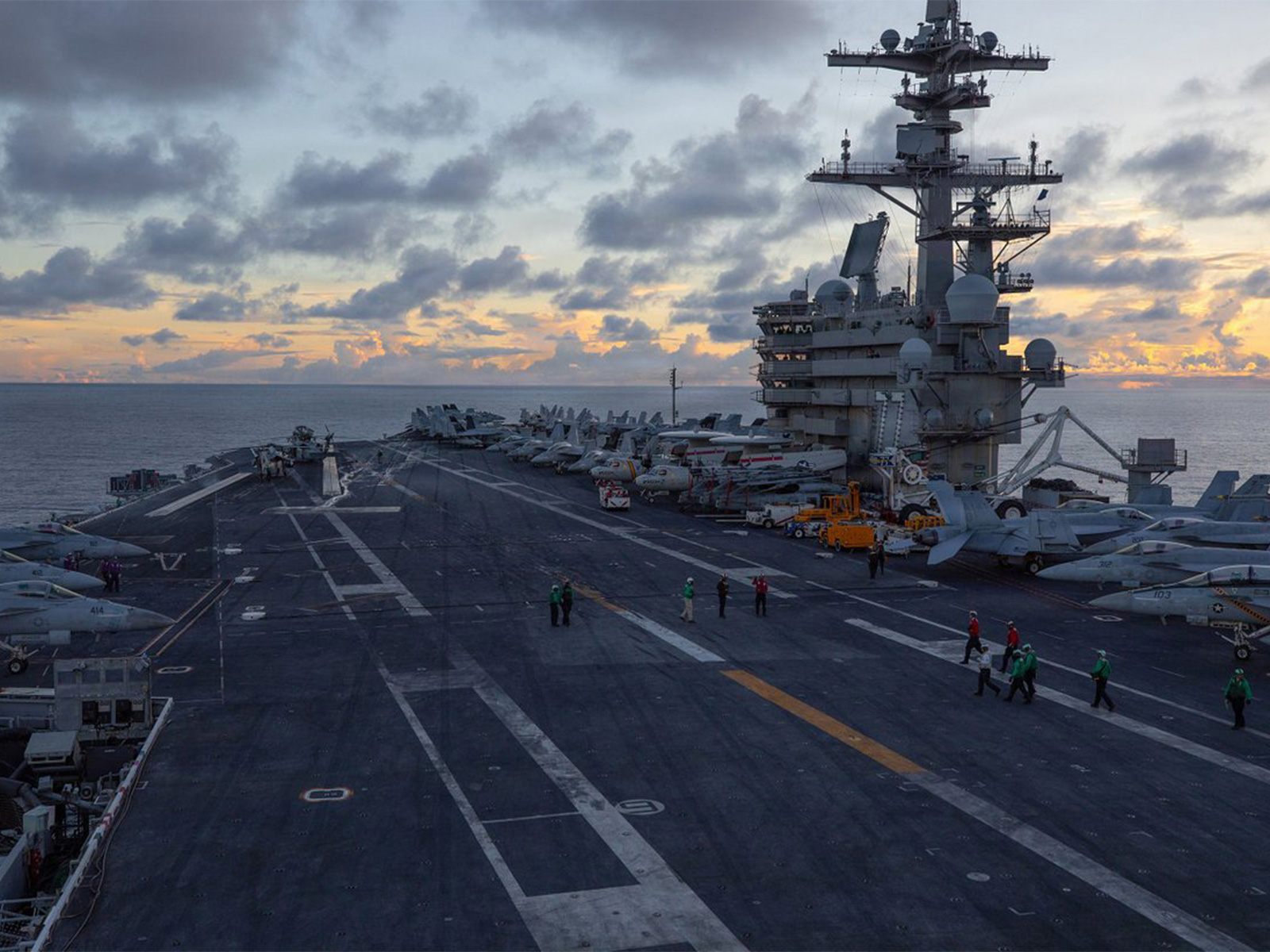 Aircraft carrier USS George H.W. Bush ensuring Naval blockade in middle-east (Photo/CENTCOM)