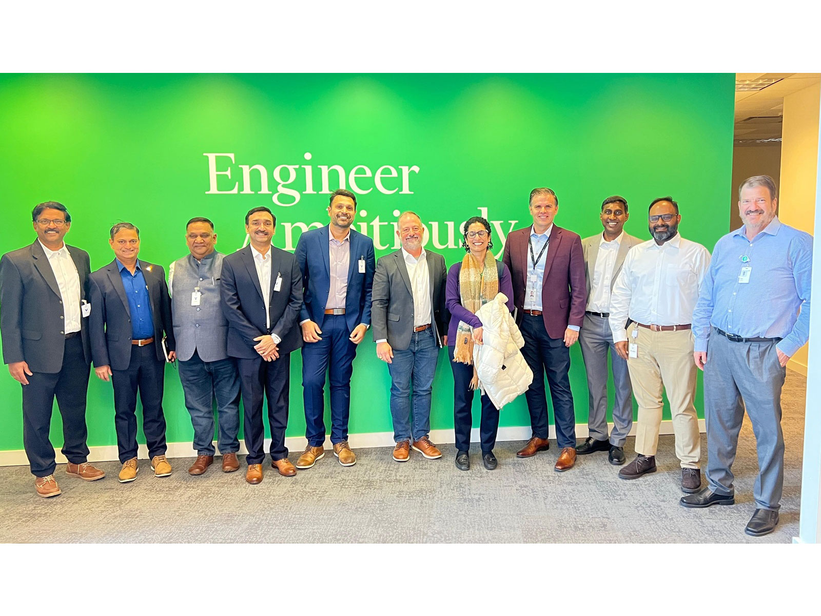Seen in the picture: Senior leaders and delegates from L&T Technology Services and Emerson's Test & Measurement business, including the NI leadership team.