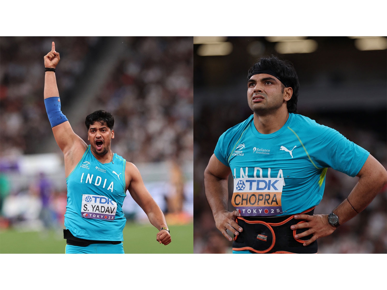 Sachin Yadav (L) and Neeraj Chopra (R). (File Photo/Reuters)