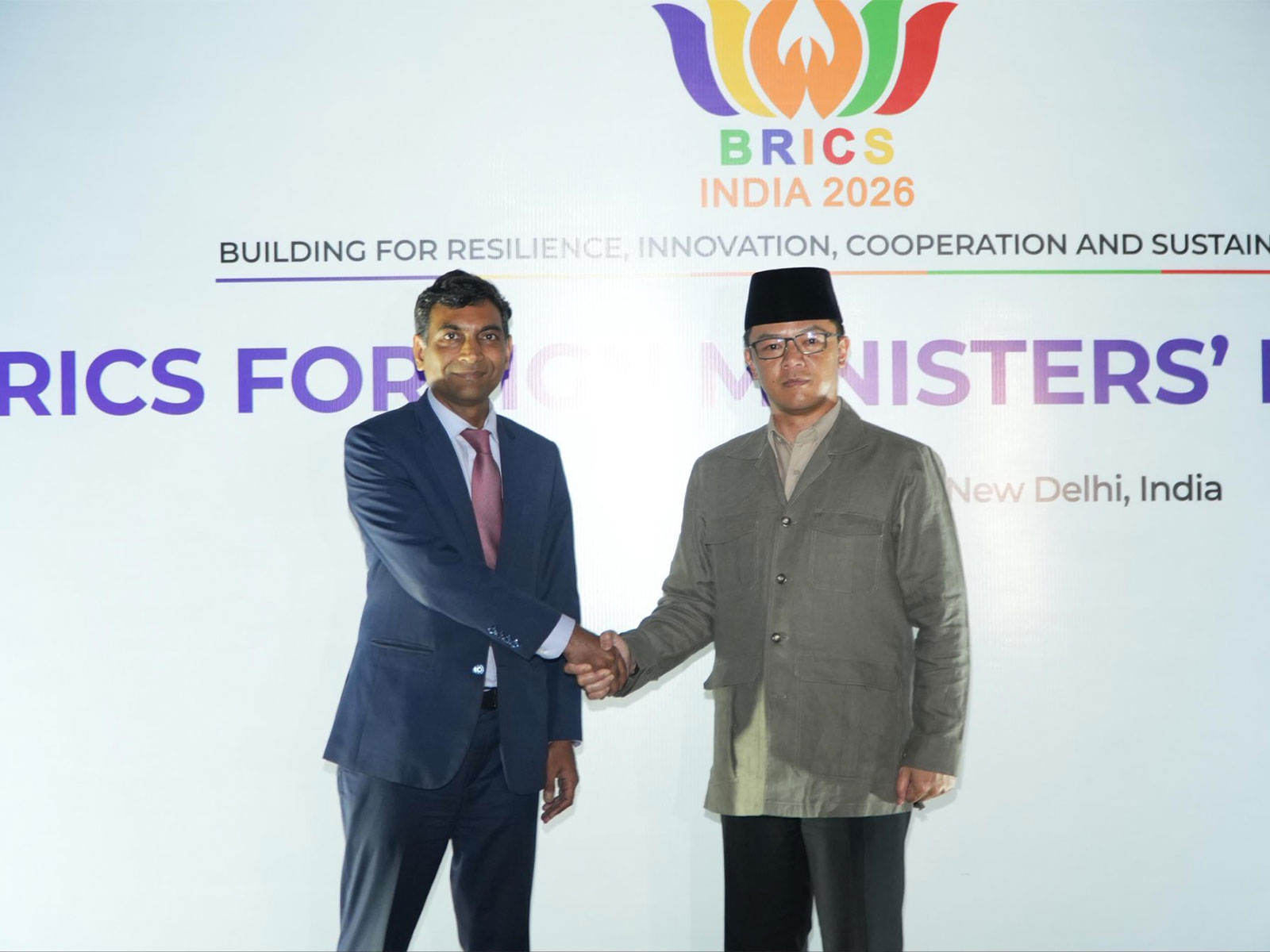 Indonesian FM Sugiono arrives in India for BRICS Foreign Ministers' Meeting (Photo/@MEAIndia)