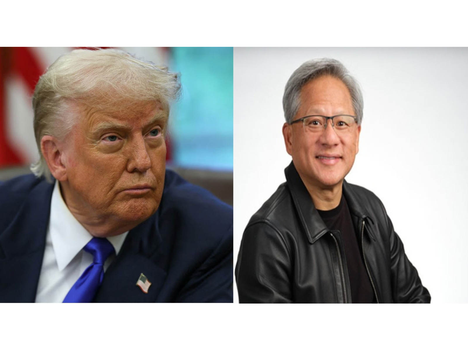 US President Donald Trump and Nvidia Corp. CEO Jensen Huang (Photo/Reuters/Nvidia)