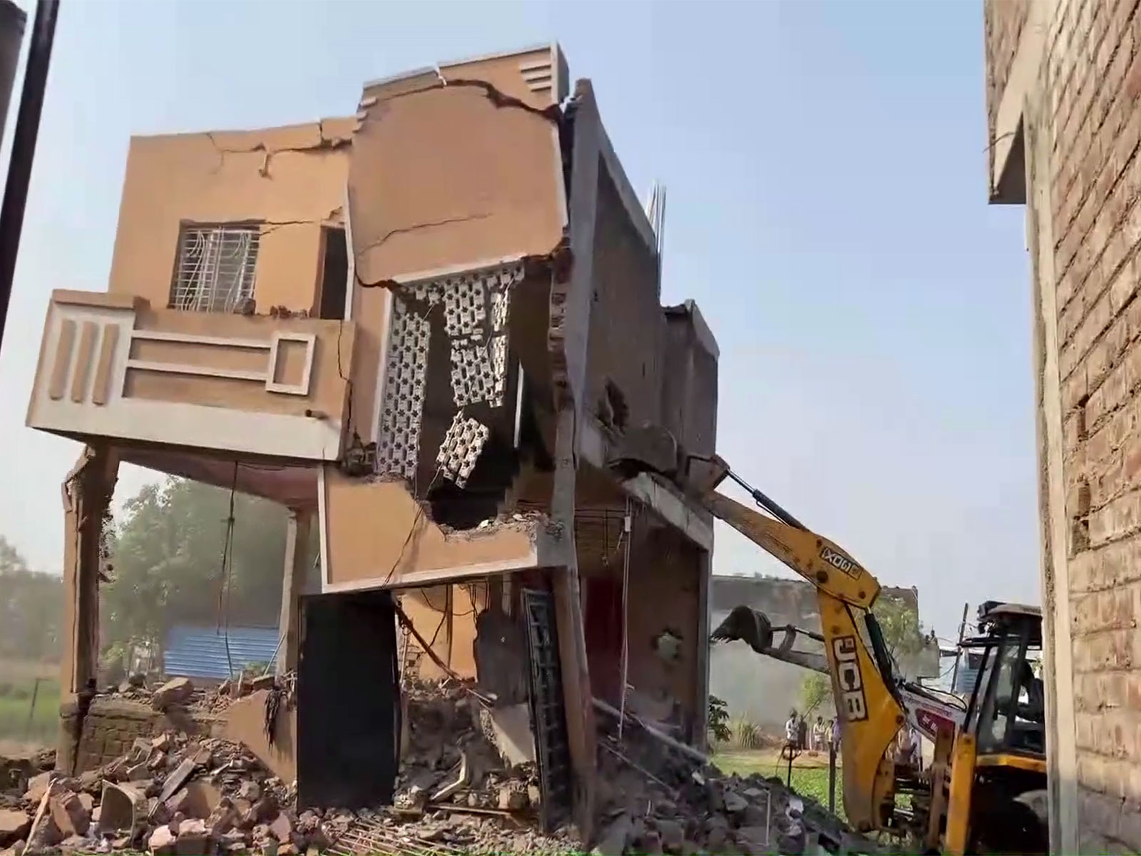 Matin Patel's demolished property (Photo/ANI)