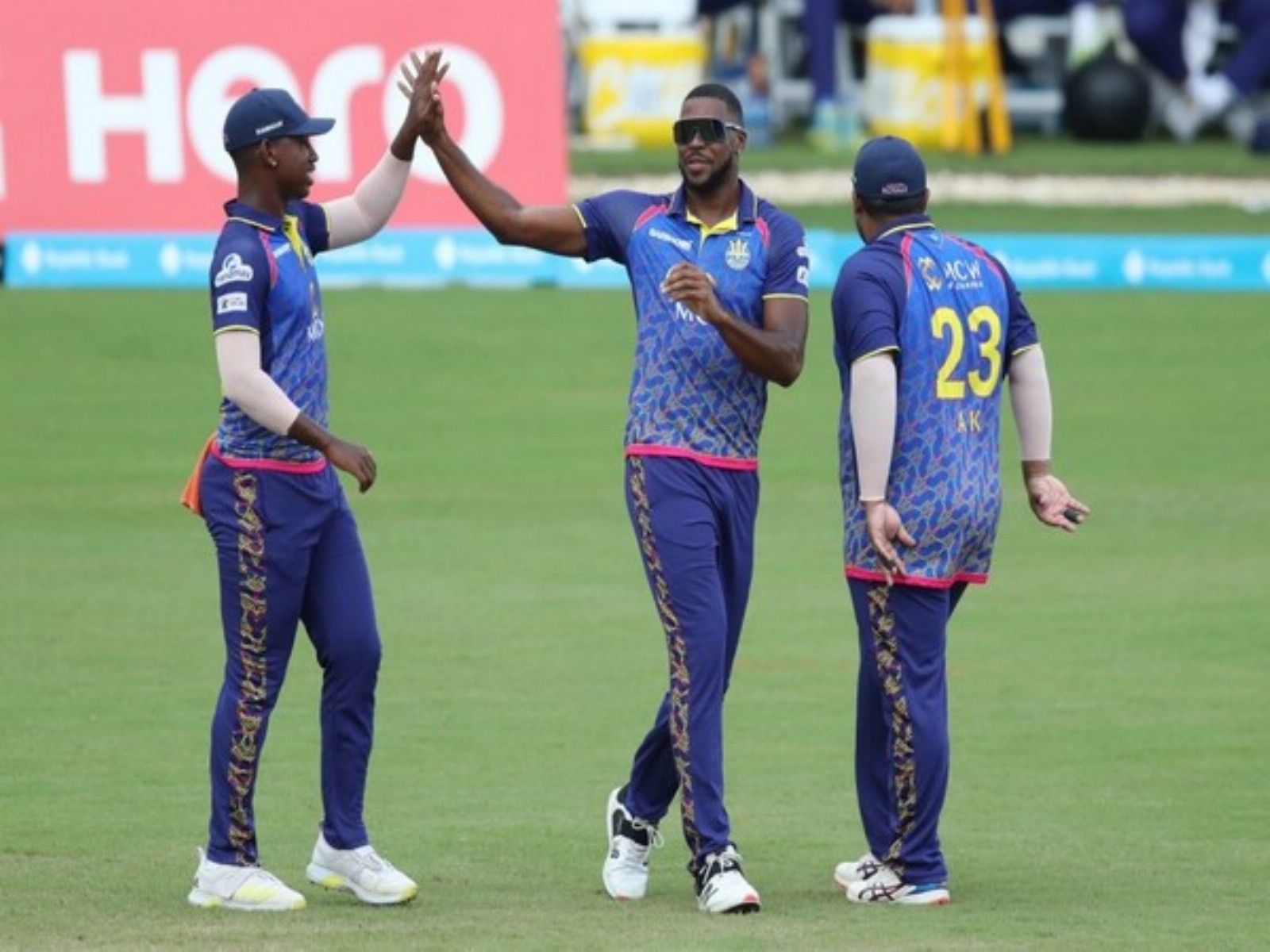 Barbados Royals players celebrating after win over Guyana Amazon Warriors. (Image: CPL)