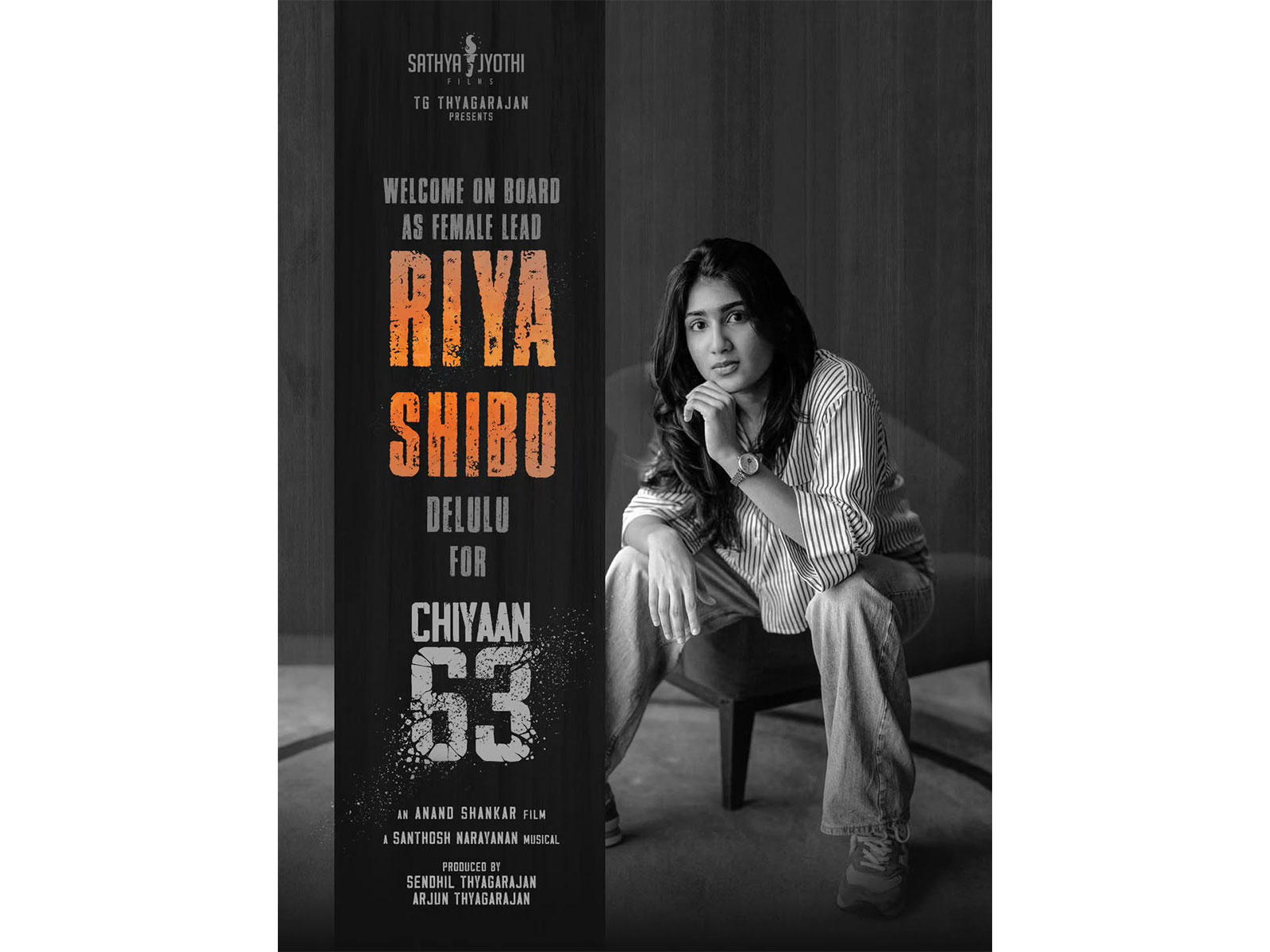 Riya Shibu in Chiyaan 63 (Photo/Instagram@RiyaShibu)