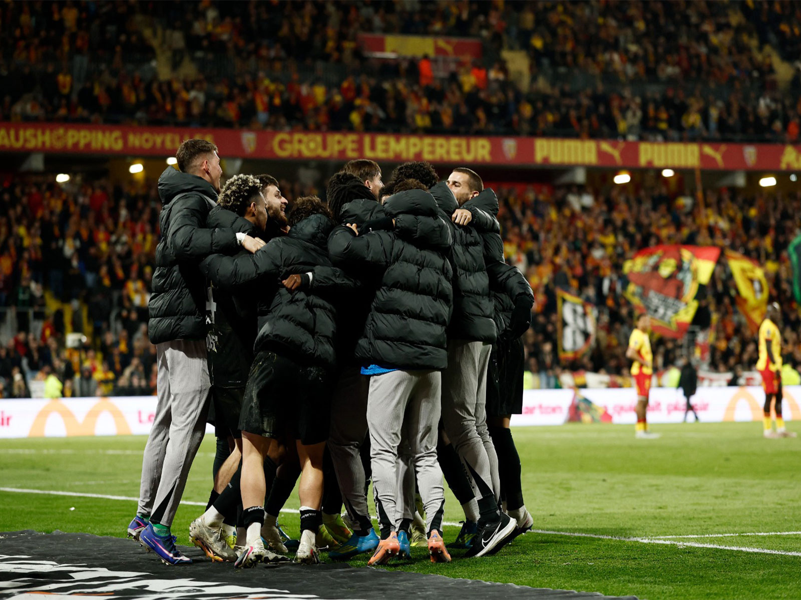 PSG players celebrating. (Photo: Reuters)