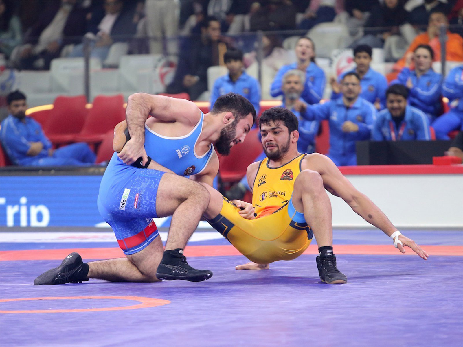 A wrestling bout in the Senior Open Ranking Tournament. (Photo/ PWL)