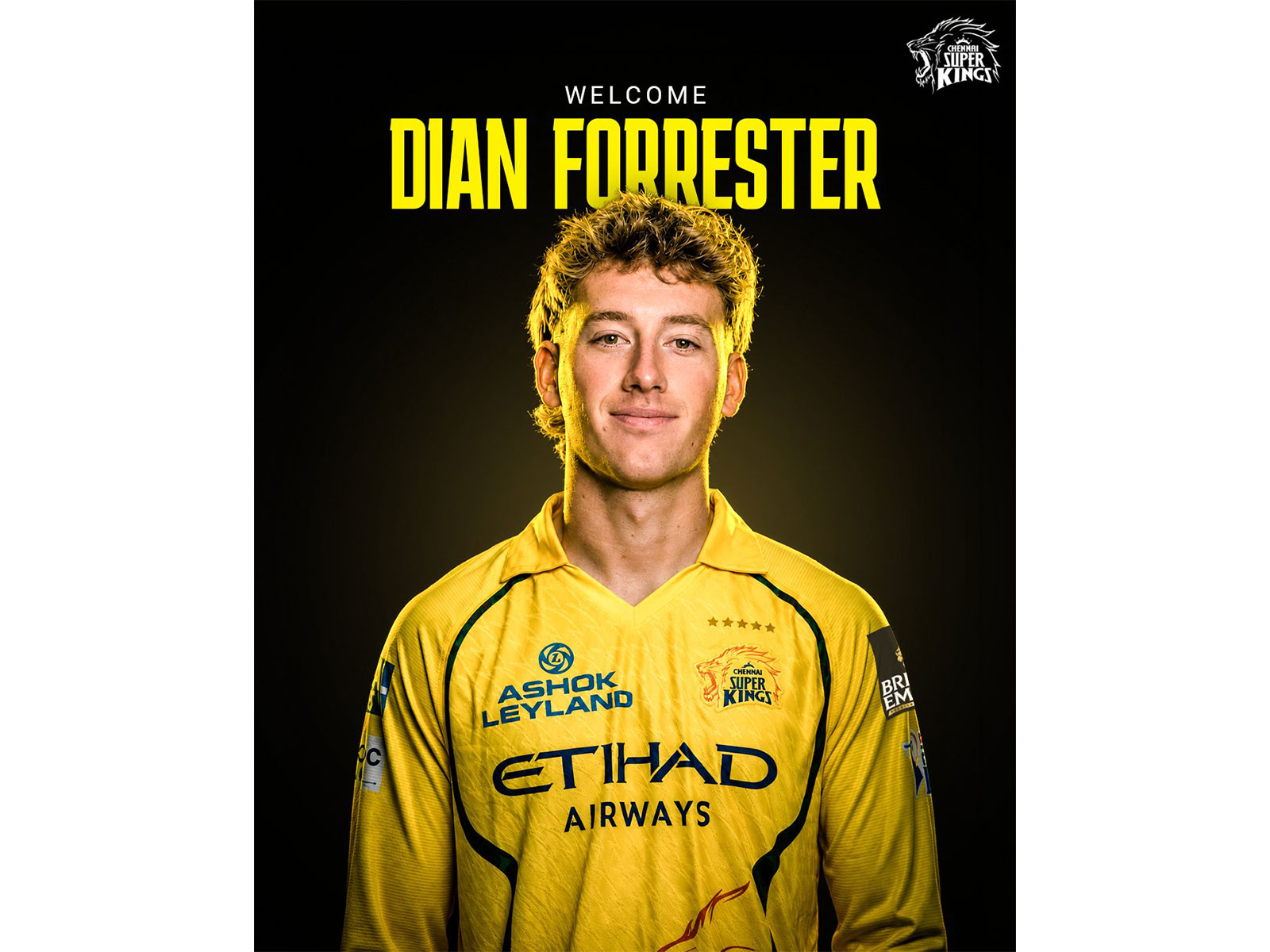 ian Forrester will join CSK squad for remainder of IPL 2026 (Photo: X/@ChennaiIPL)