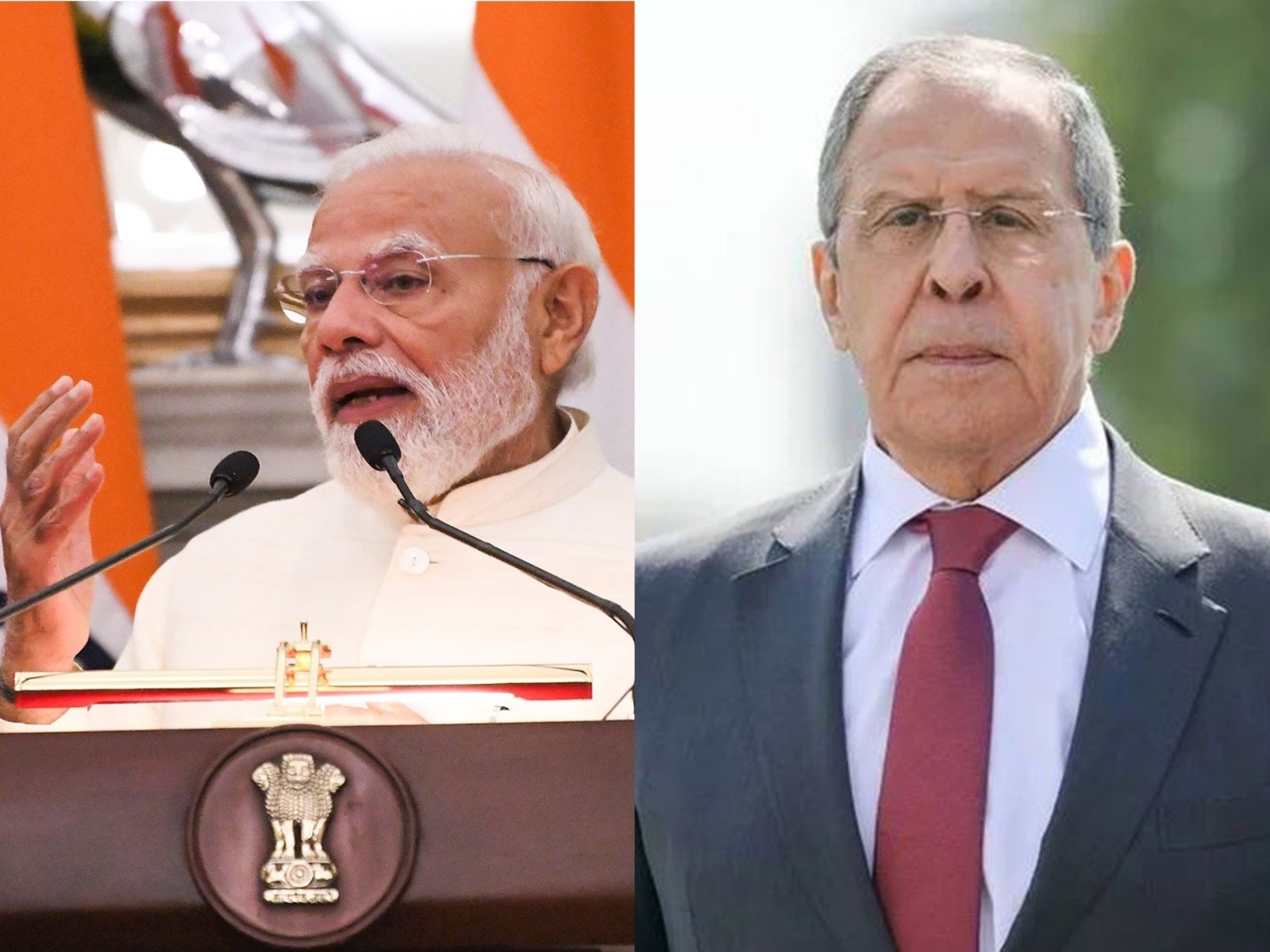 Prime Minister Narendra Modi and Russian Foreign Minister Sergei Lavrov (Image Source: ANI and X/@mfa_russia)