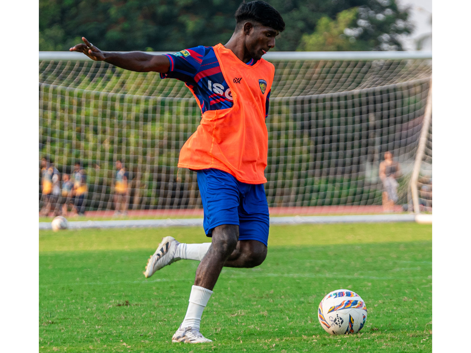 Chennaiyin FC's forward Prakadeswaran during a training session (Photo: Chennaiyin FC)