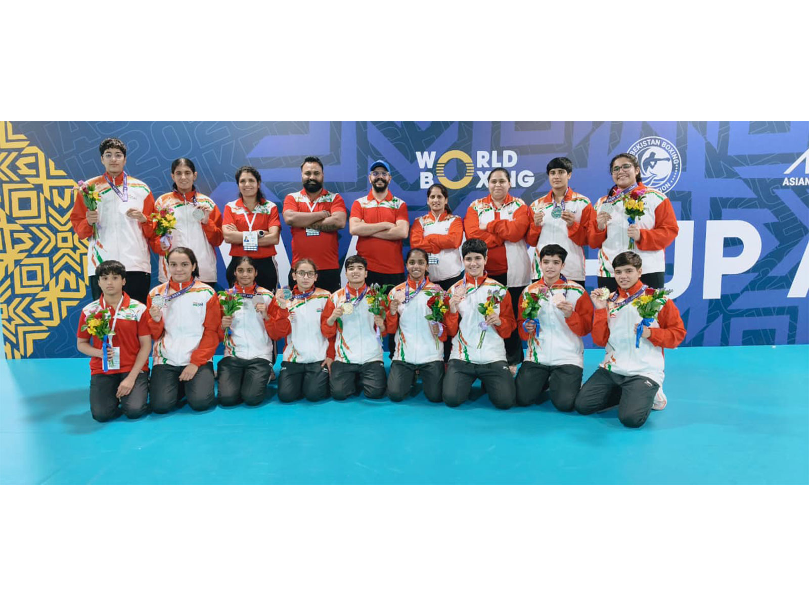 India U17 girls pose with their medals at the Asian Boxing U15 & U17 Championships 2026 (Photo: Asian Boxing)