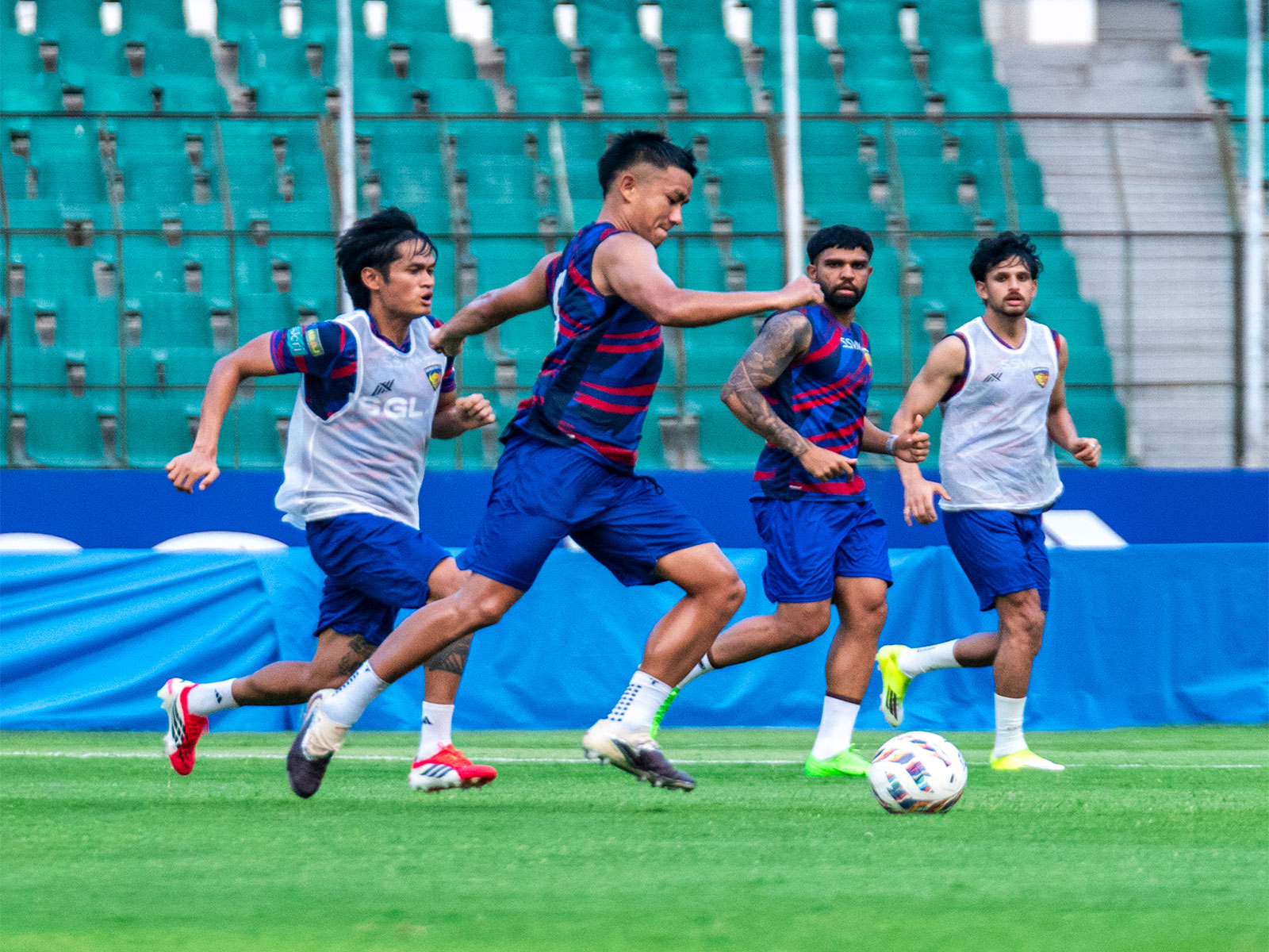 Chennaiyin FC players during a training session (Photo/Chennaiyin FC)