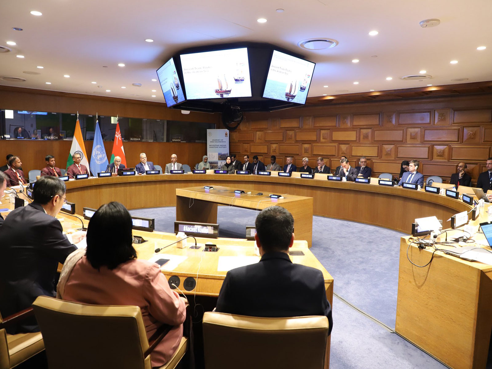 UN event highlights India-Oman maritime ties through INSV Kaundinya (Photo/X@IndiaUNNewYork)
