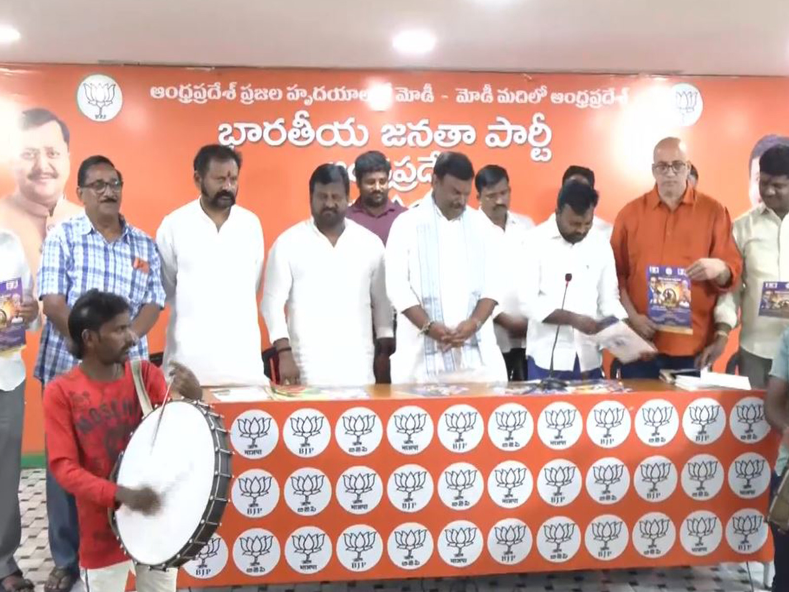 Andhra Pradesh BJP President PVN Madhav emphasises recognition for Dappu artists (Photo/ANI)