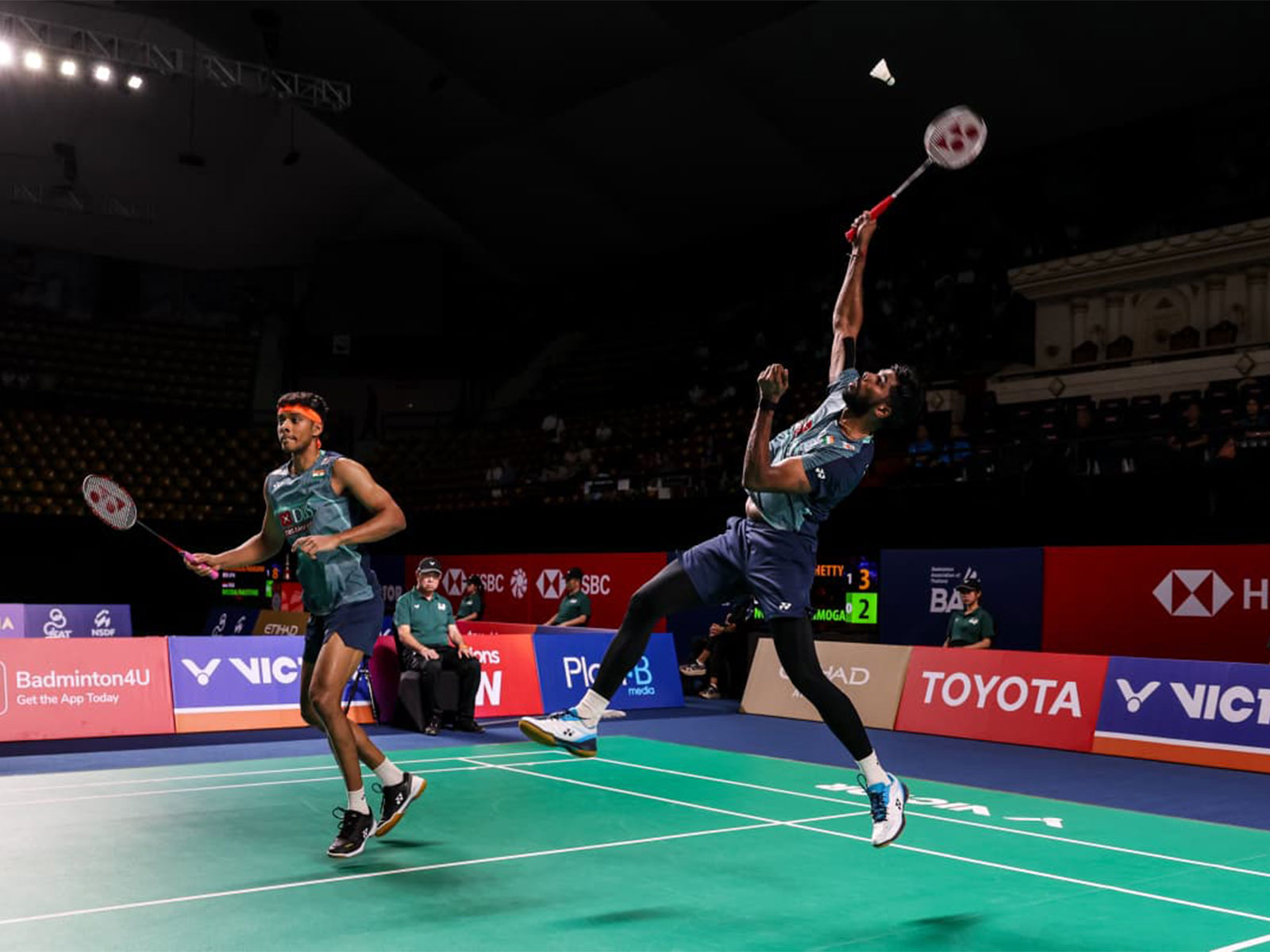Satwik-Chirag in action during the quarterfinals of the Thailand Open 2026 (Photo: BAI)
