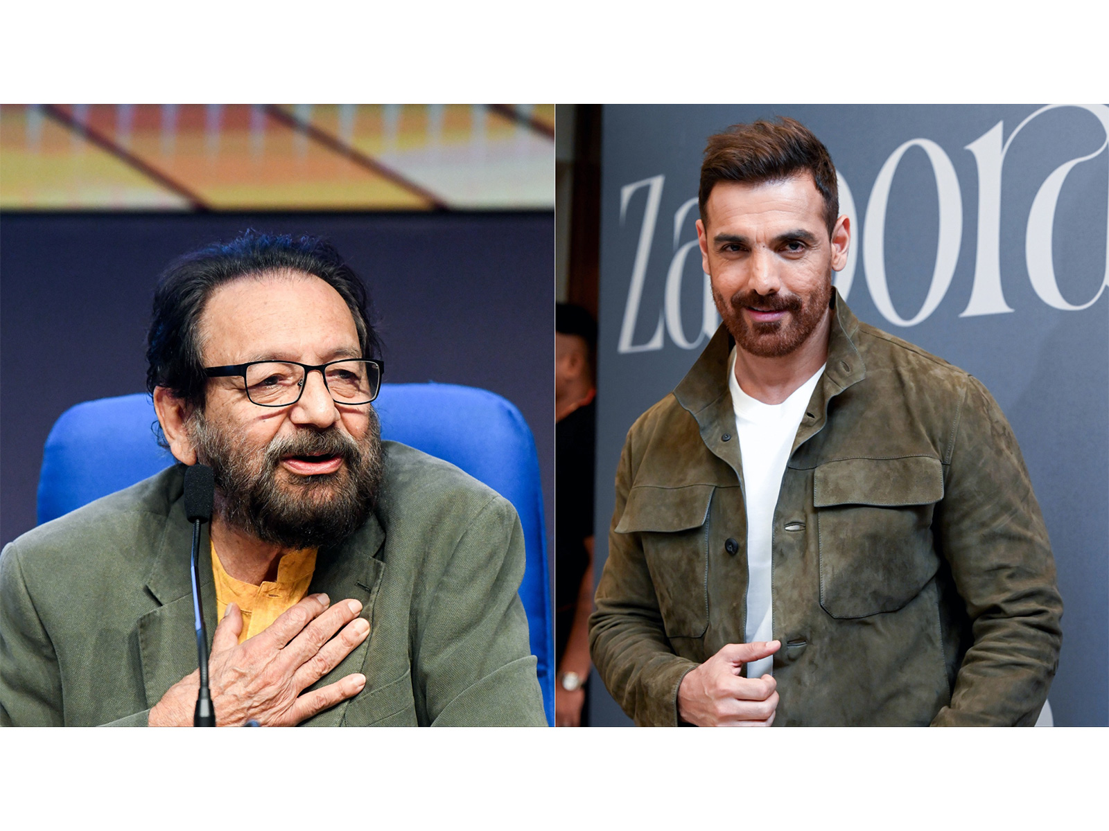 Filmmaker Shekhar Kapur, actor John Abraham (File photo/ANI)