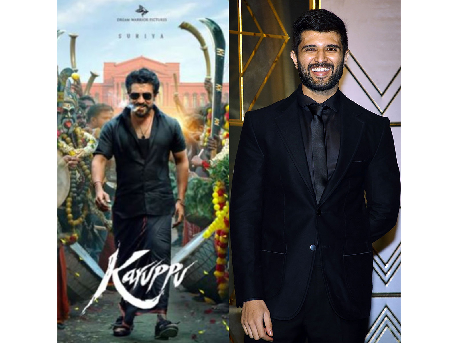 Karuppu (Photo: Instagram/@actorsuriya) and Vijay Deverakonda (Photo/ANI)