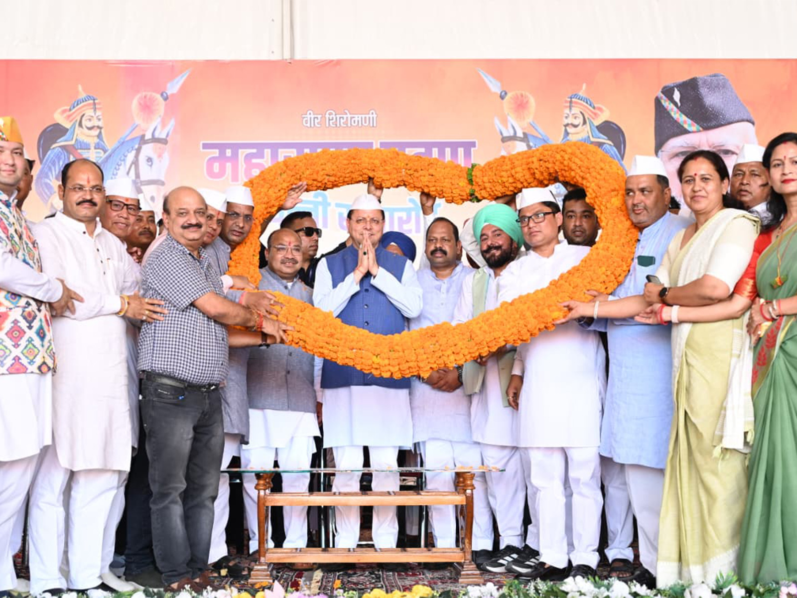Uttarakhand CM Dhami attends Maharana Pratap Jayanti programme in Udham Singh Nagar (Photo/Uttarakhand CMO) 
