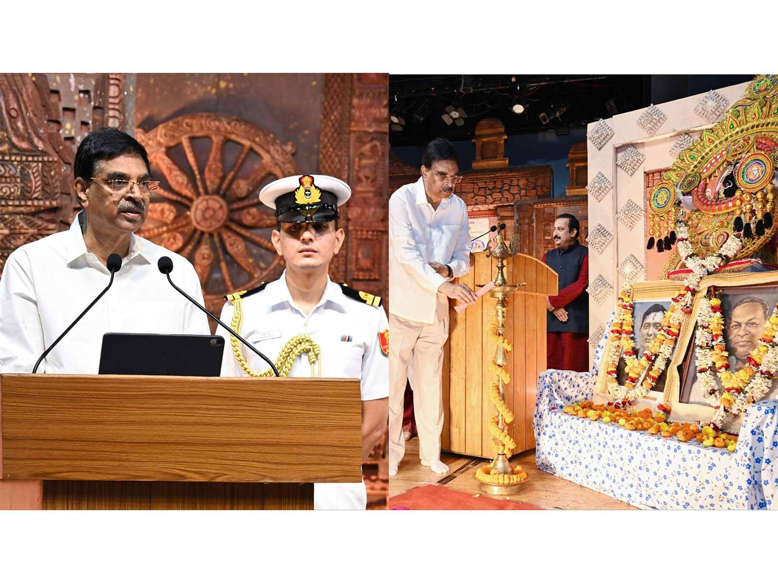 Odisha Governor Kambhampati Hari Babu honours Pandit Balakrushna Dash (Photo/X@DrHariBabuK)