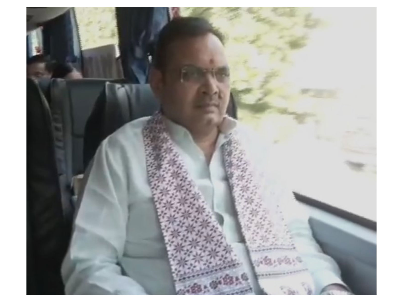 Rajasthan CM Bhajanlal Sharma travelling by EV bus (Photo/ANI)