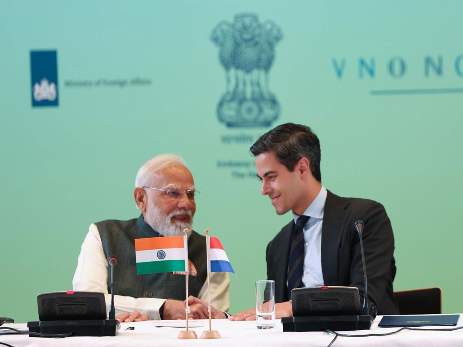 Prime Minister Narendra Modi with Dutch Prime Minister Rob Jetten (Photo: X@MEAIndia)
