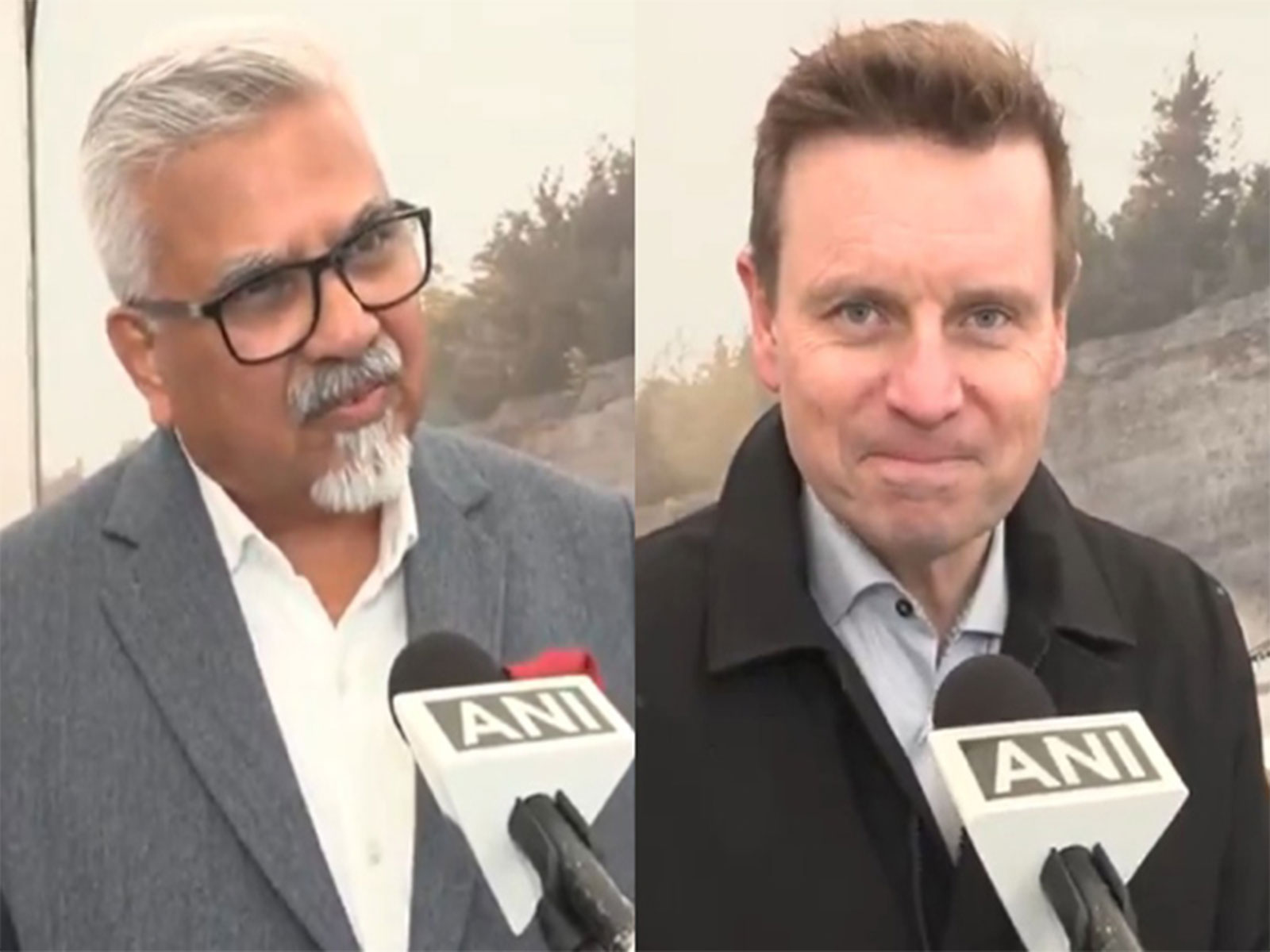 Volvo President Kamal Bali (L) and CTO Jens Holtinger (R) (Photo/ANI)