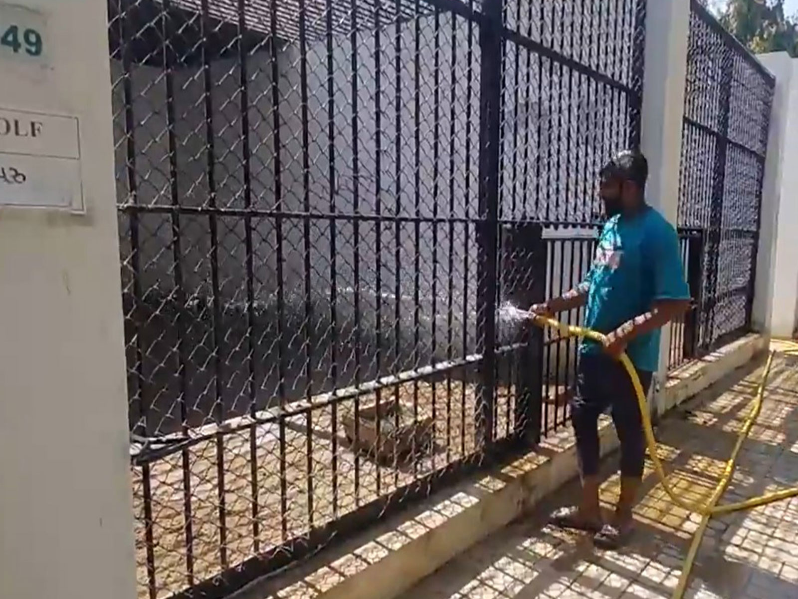 Water sprayed in cages (Photo/ANI)