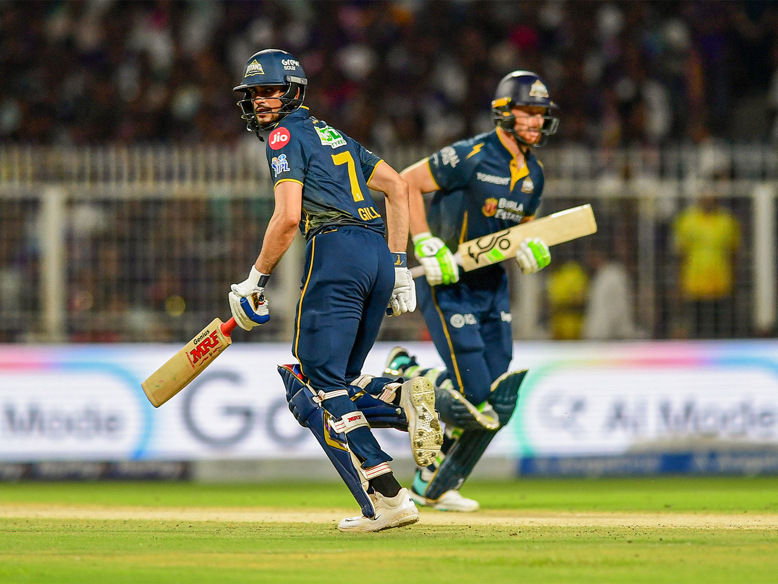 Shubman Gill and Jos Buttler in action. (Photo: ANI)