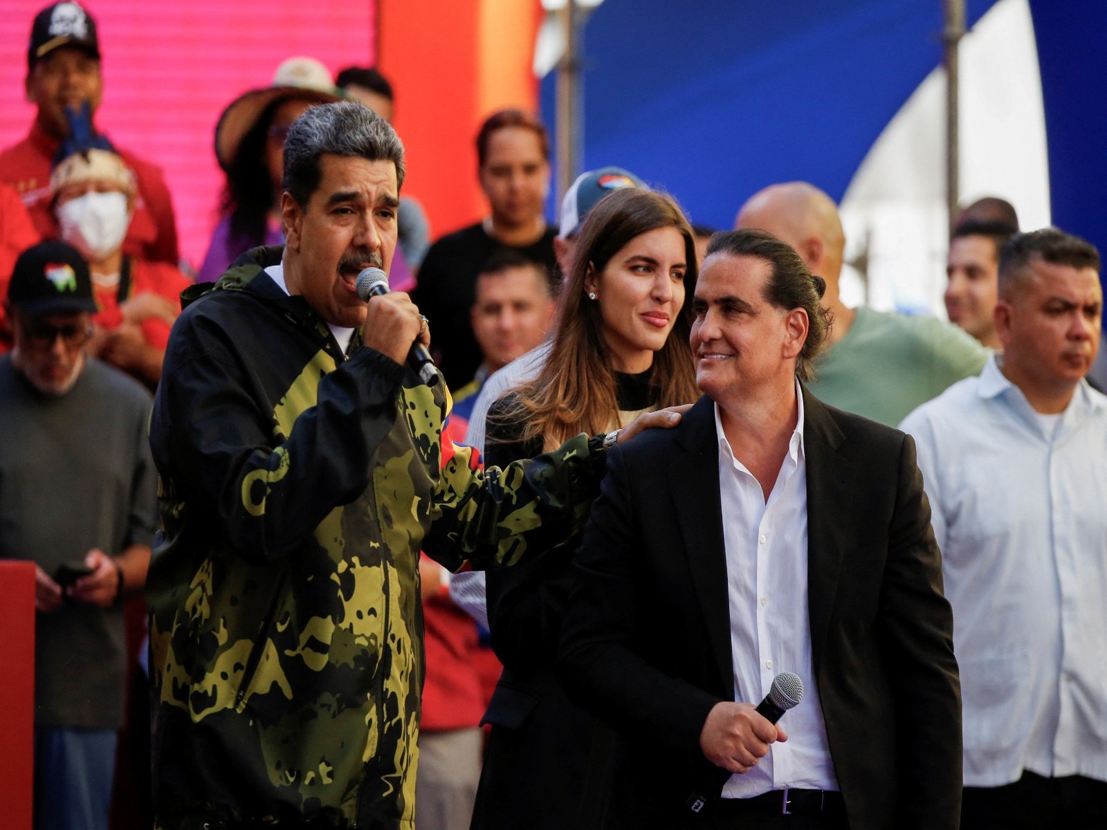 Venezuela's President Nicolas Maduro and Colombian businessman Alex Saab attend an event, in Caracas, Venezuela January 23, 2024 (Photo/Reuters)