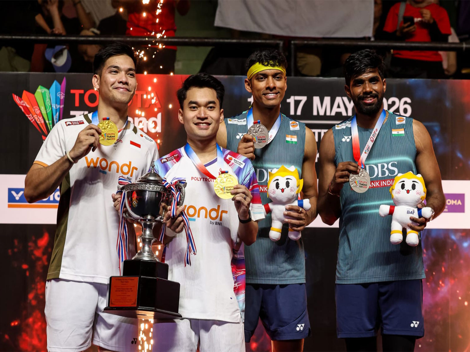 Satwik-Chirag with silver medal at the Thailand Open 2026 (Photo: BAI Media)