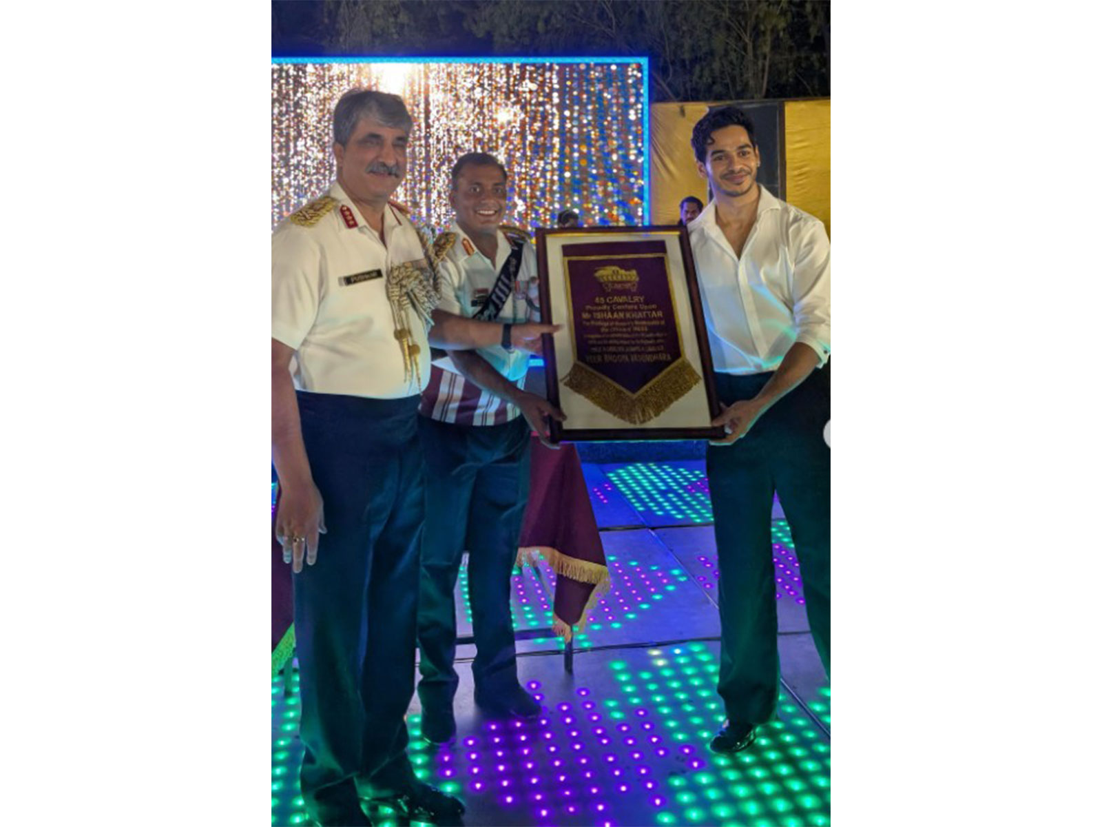 Ishaan Khatter conferred with honorary membership by Indian Armoured Corps (Photo/Instagram/ @ishaankhatter)