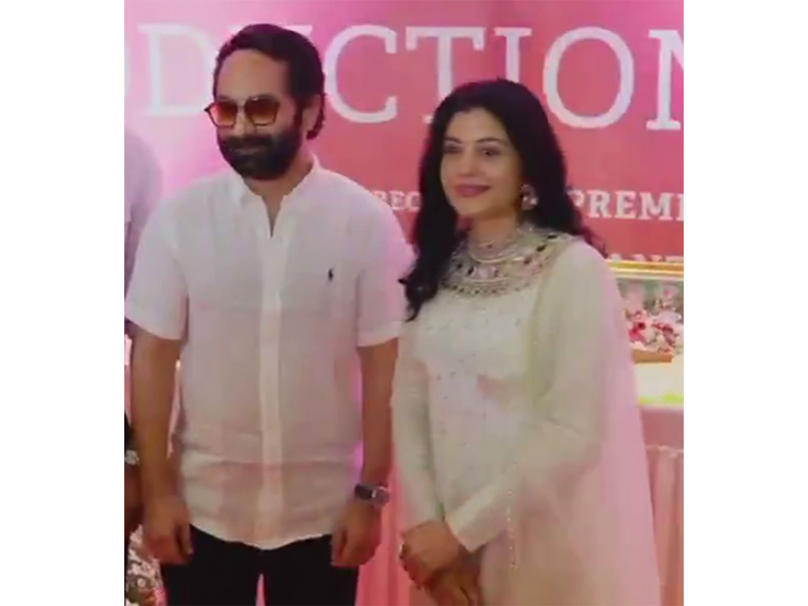 Fahadh Faasil and actress Sshivada (Photo/X@velsfilminternational)