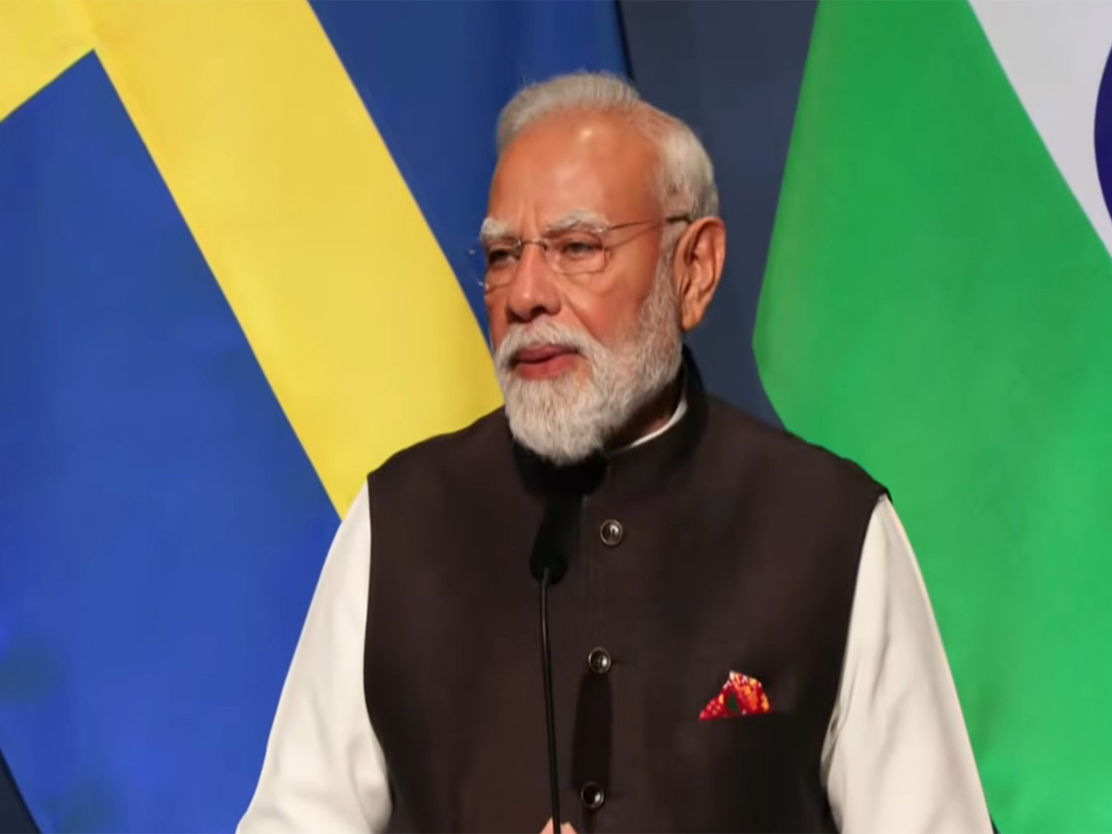 Prime Minister Narendra Modi at CEO Round Table in Gothenburg, Sweden (Photo/DD/ANI)