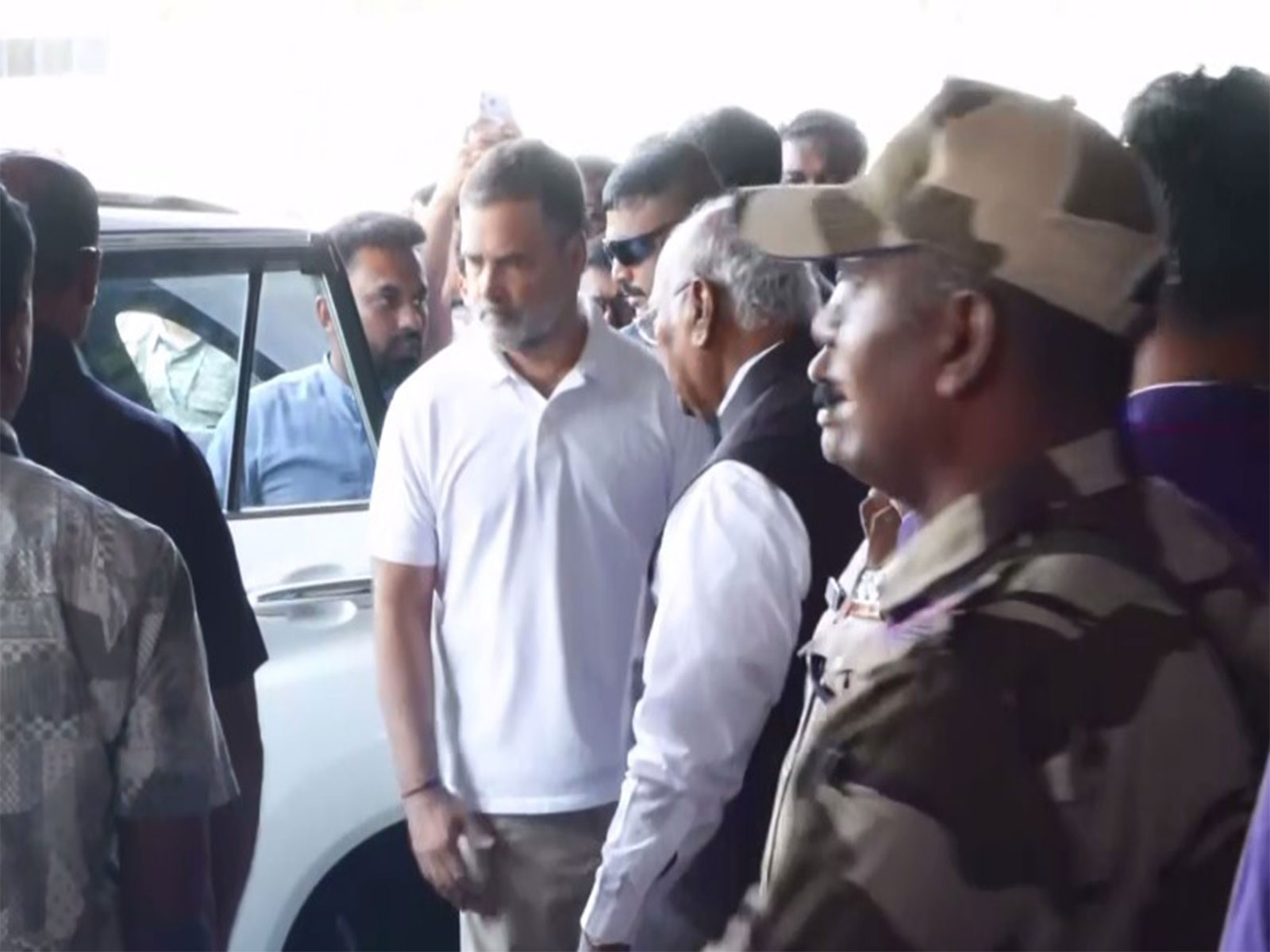 Congress leader Rahul Gandhi,  party president Mallikarjun Kharge, and party leader Priyanka Gandhi arrive in Thiruvananthapuram to attend oath-taking ceremony (Photo/ANI)