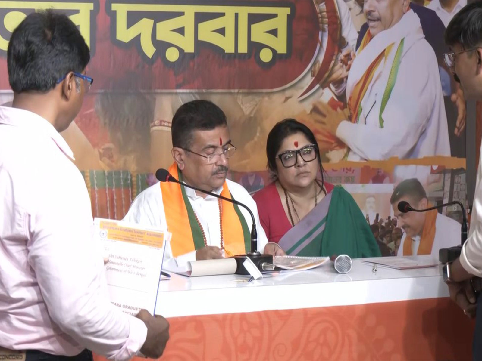  Suvendu Adhikari holds Janta Darbar at BJP office (Photo/ANI) 