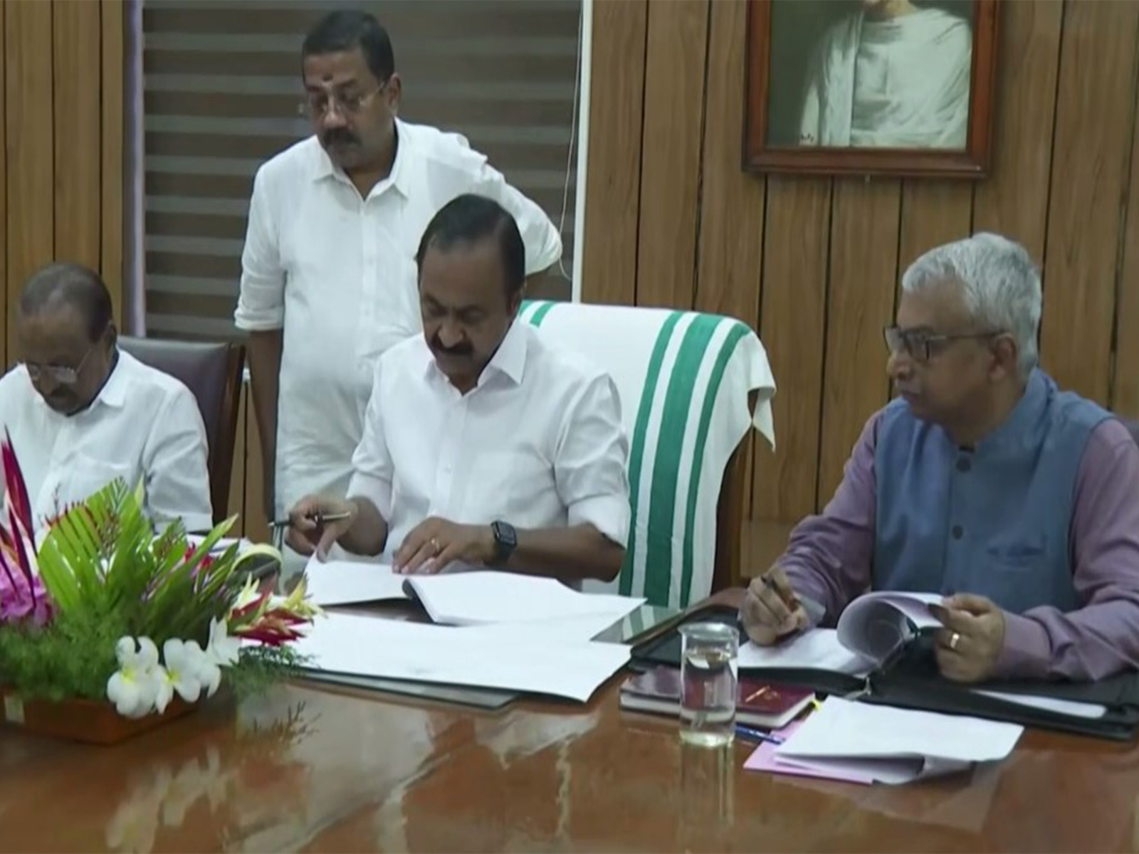 Keralam Chief Minister VD Satheesan holds first cabinet meeting after assuming office (Photo/ANI)