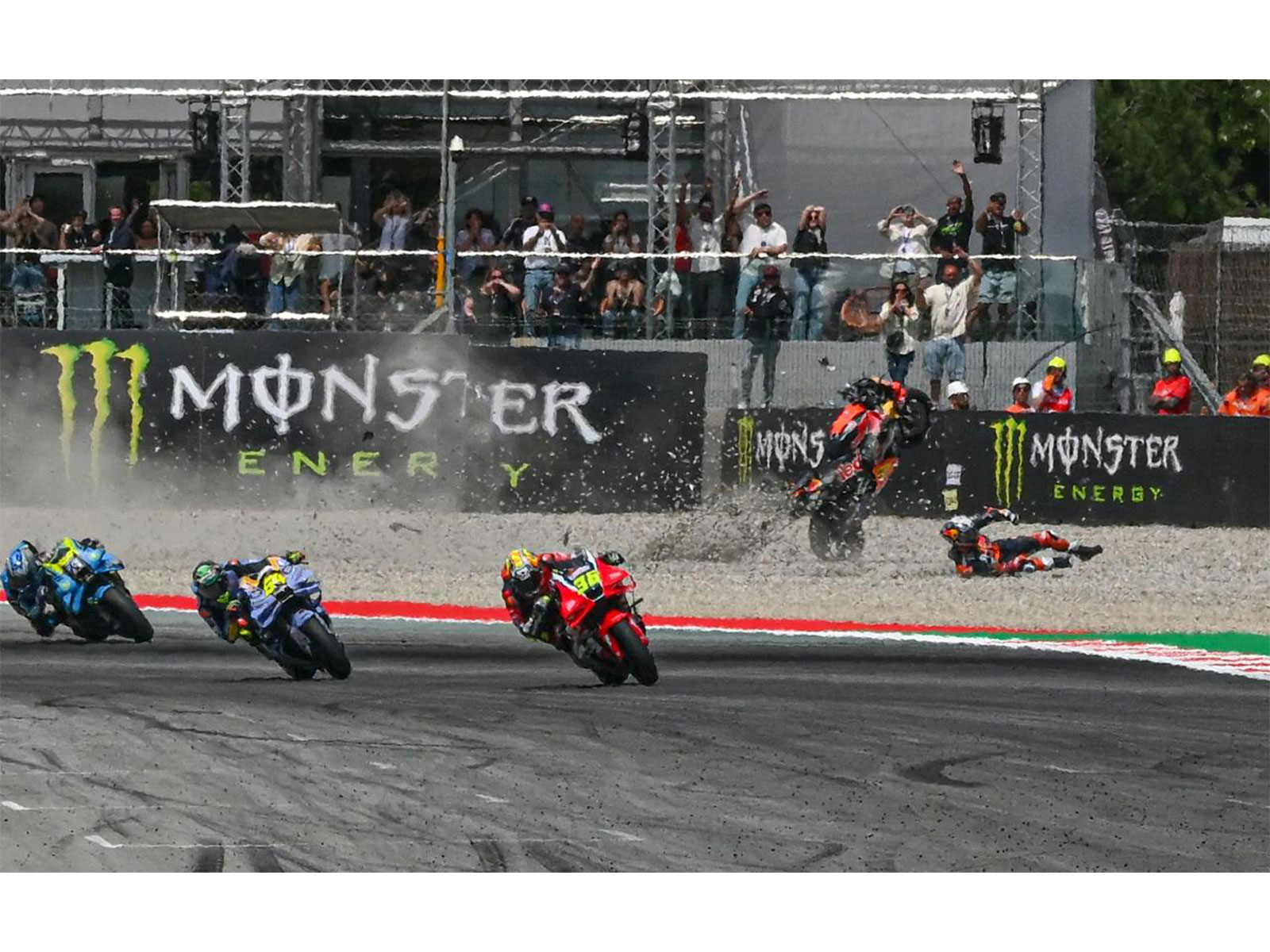 Fabio Di Giannantonio in the Catalan GP. (Photo: MotoGP/Eurosport)