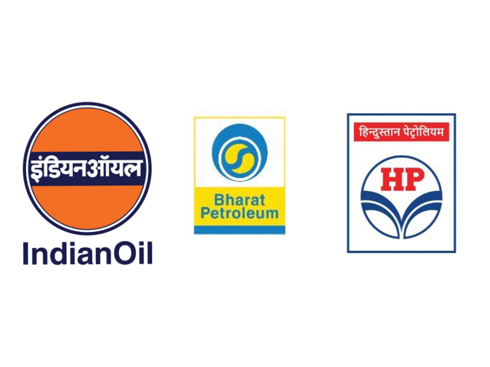 Indian Oil, Bharat Petroleum, Hindustan Petroleum (Photo/@Indian Oilcl/@BPCLimited/@HPCL)