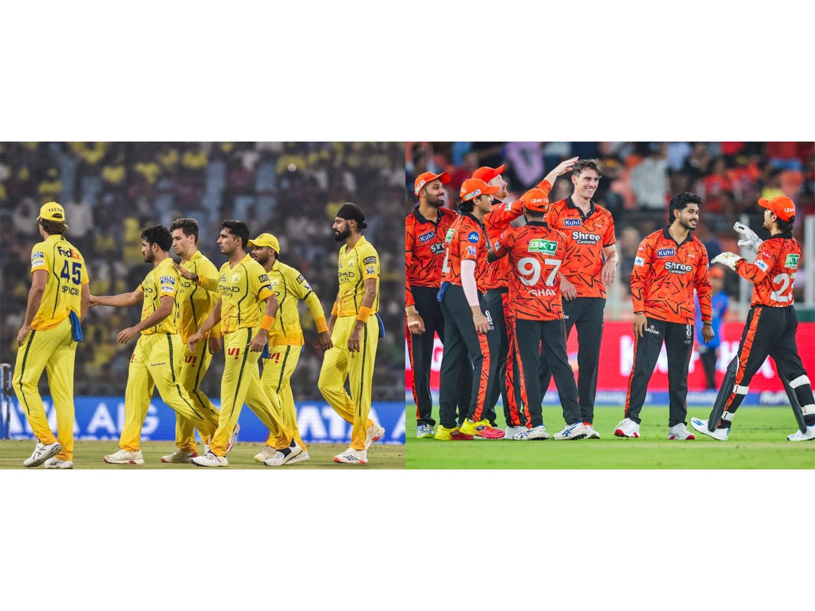 CSK and SRH players in action (Photo: ANI)