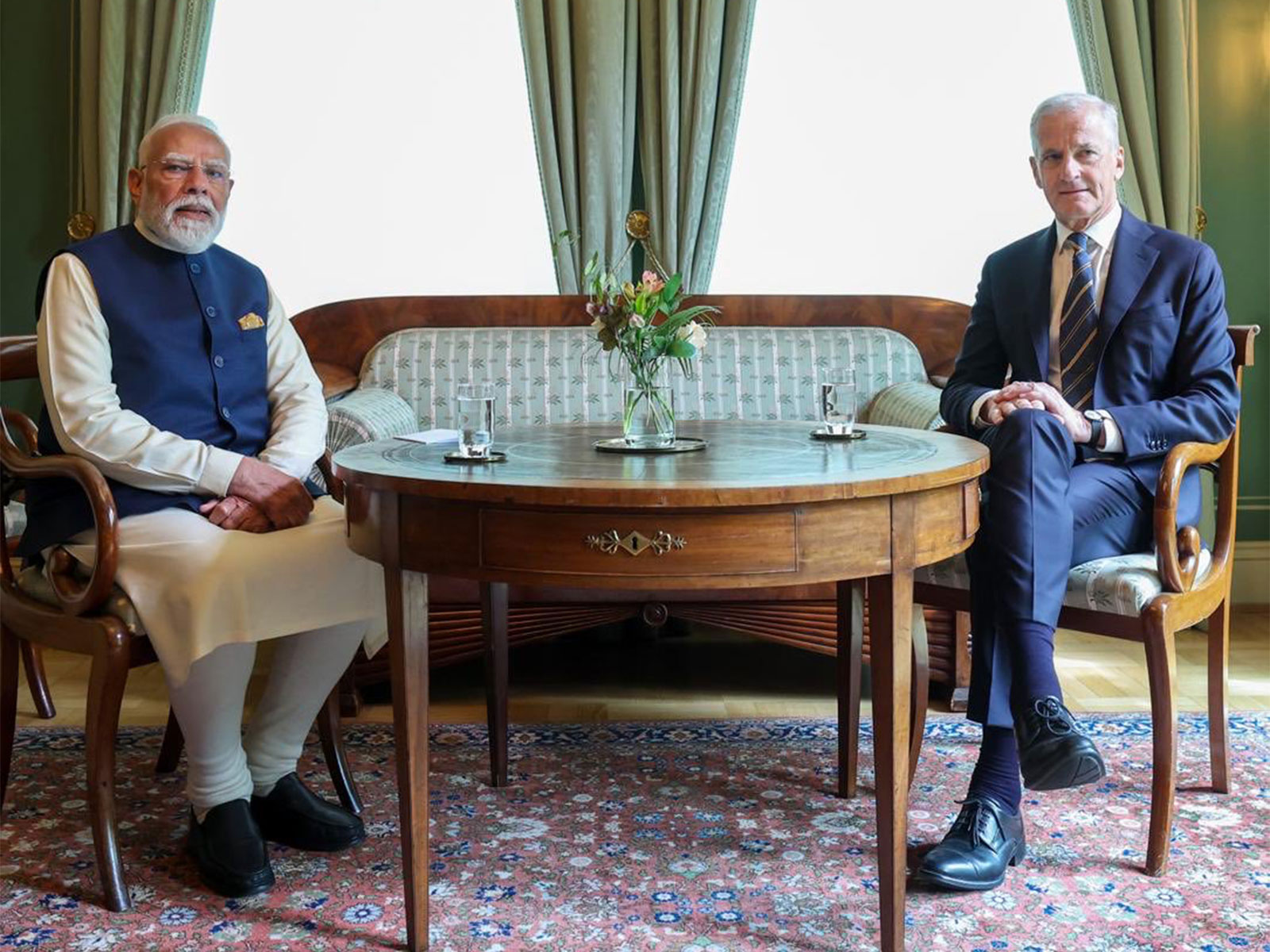 PM Modi holds bilateral meeting with Norway PM Støre (Photo/MEAIndia)