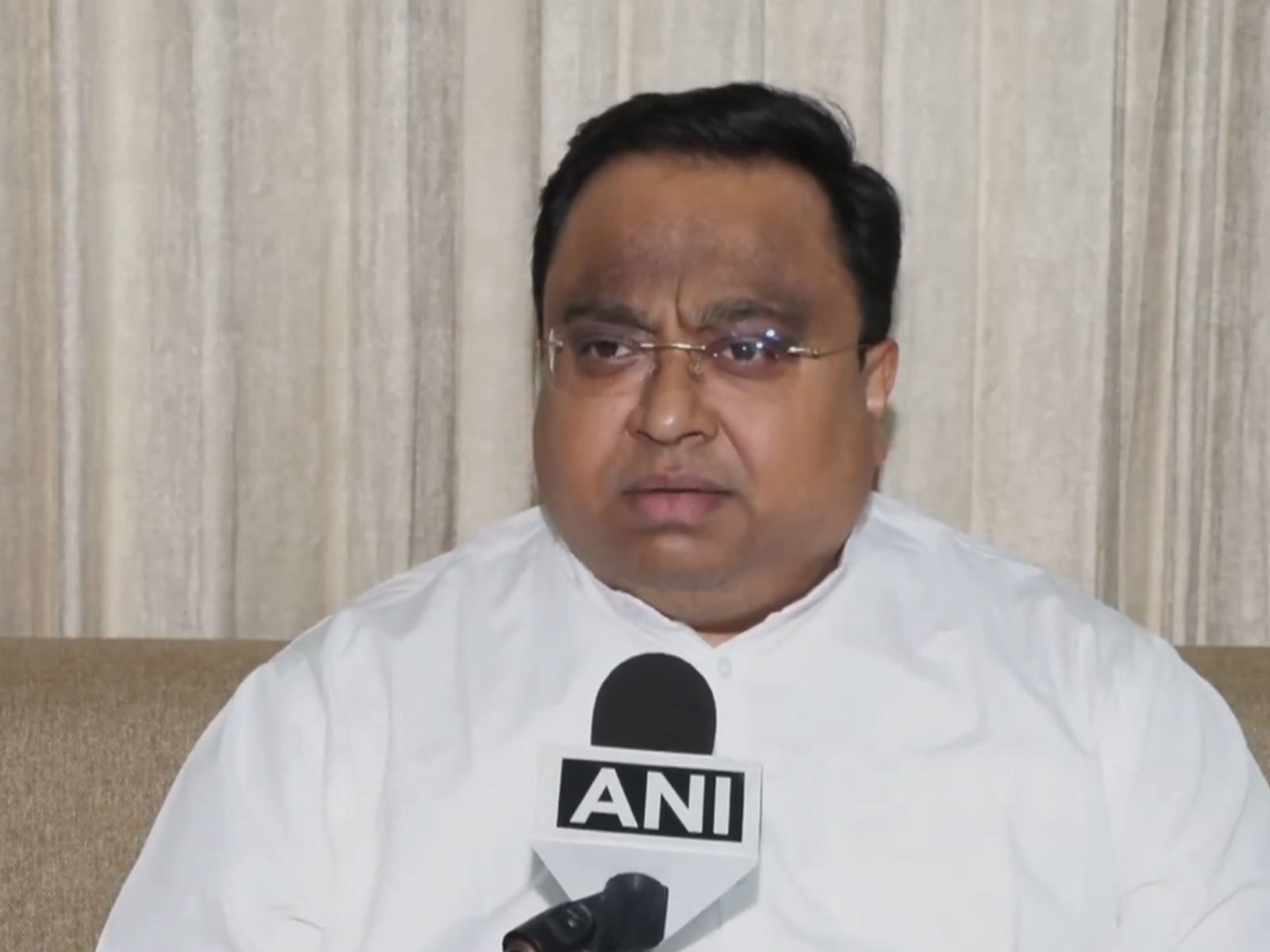 Biju Janata Dal MP Sasmit Patra (Photo/ANI)