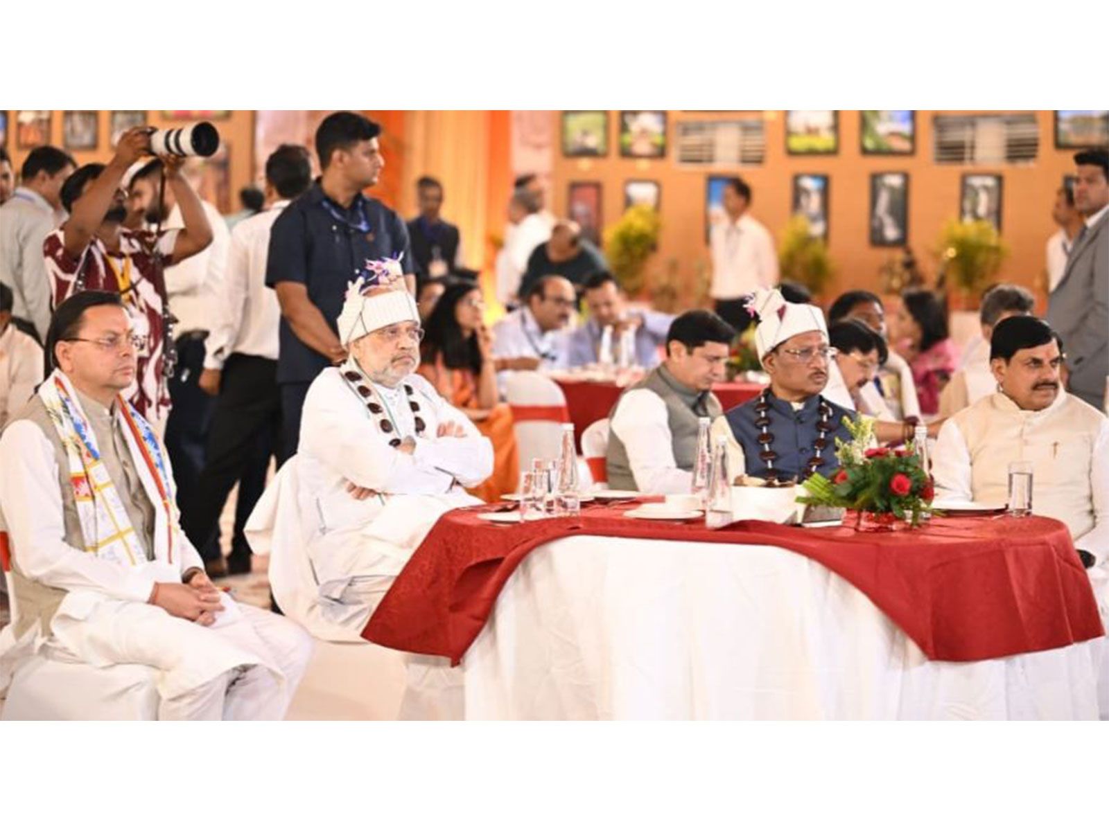  Union Home Minister Amit Shah, Chhattisgarh CM Vishnu Deo Sai, Uttarakhand CM Pushkar Singh Dhami and Madhya Pradesh CM Mohan Yadav (Photo/ANI)